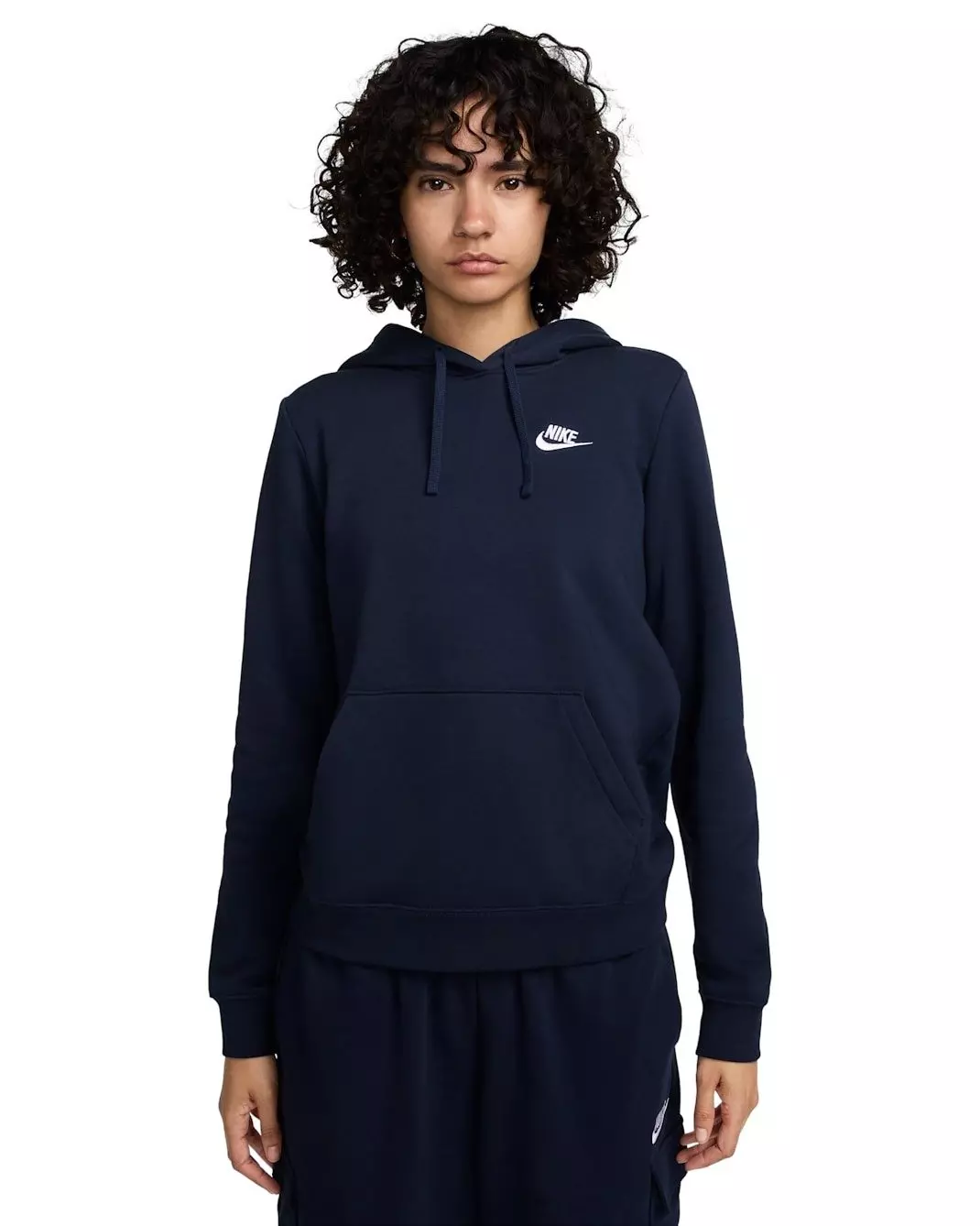 Nike Women's Sportswear Club Fleece Standard Pullover Hoodie -Blue - BLUE