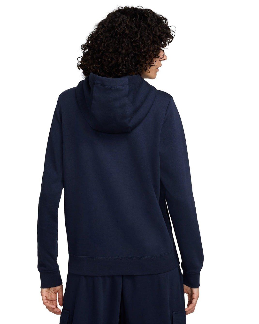 Nike Women's Sportswear Club Fleece Standard Pullover Hoodie -Blue - BLUE Thumbnail View 2