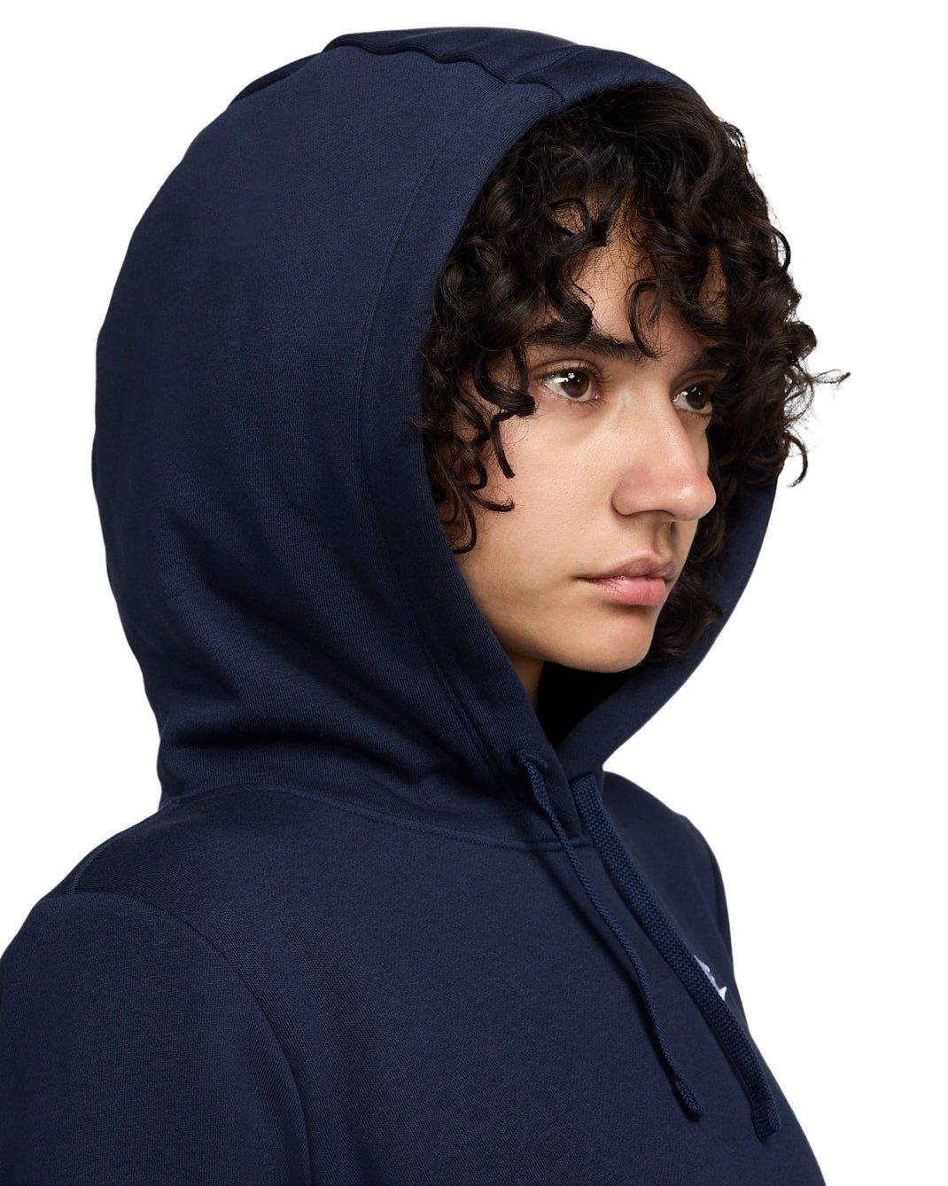 Nike Women's Sportswear Club Fleece Standard Pullover Hoodie -Blue - BLUE Thumbnail View 4