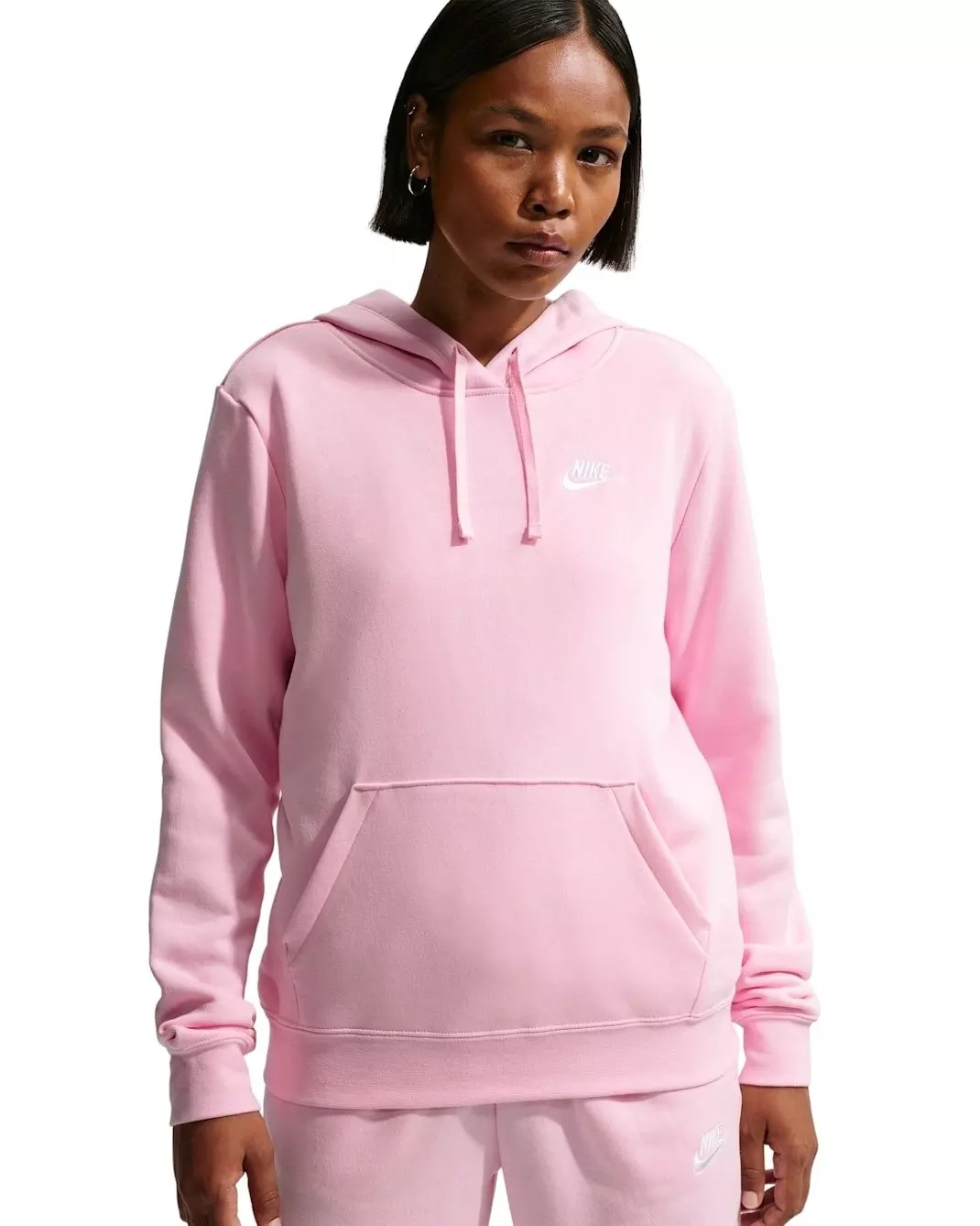 Nike Women's Sportswear Club Fleece Standard Pullover Hoodie - Pink - PINK