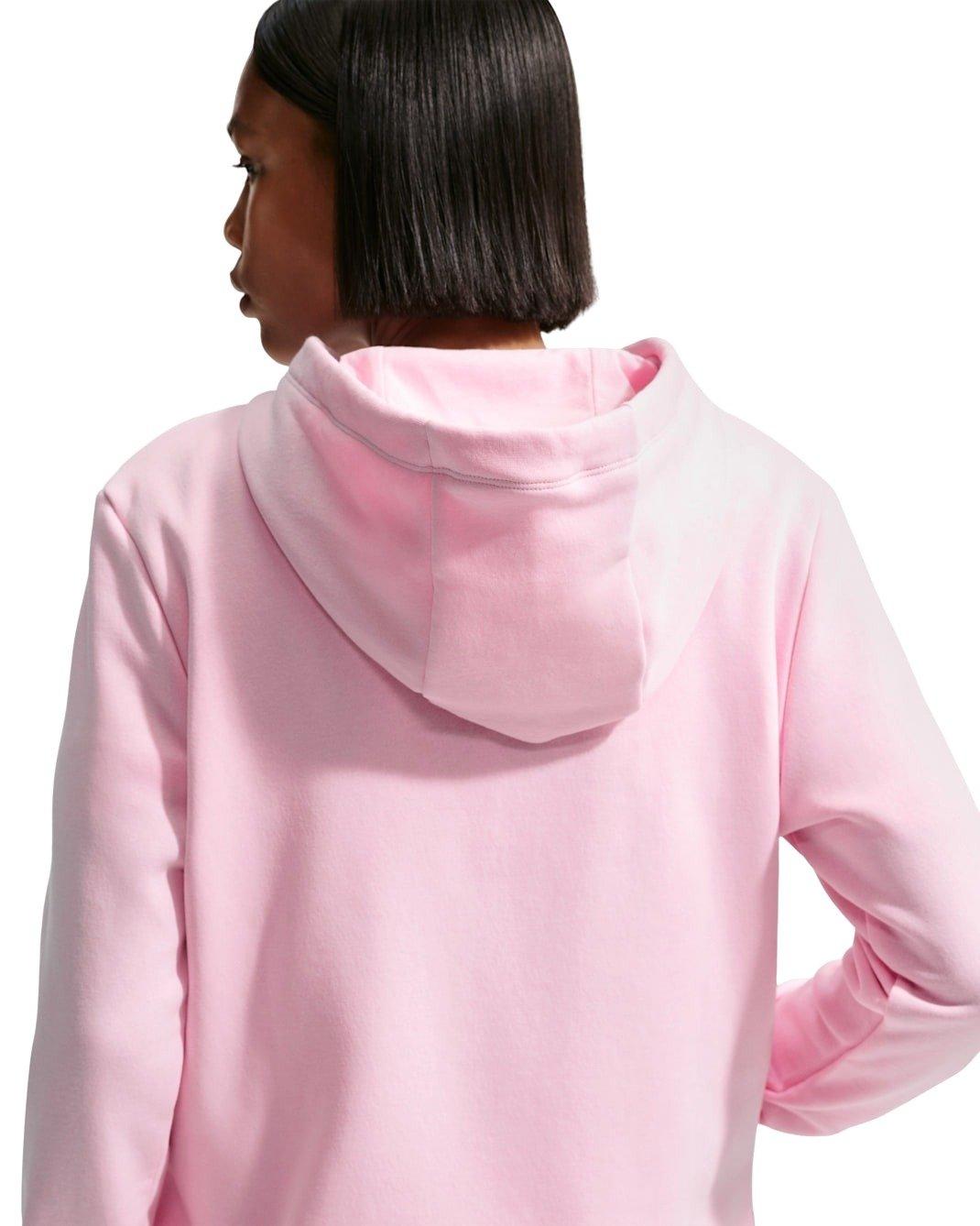 Nike Women's Sportswear Club Fleece Standard Pullover Hoodie - Pink - PINK Thumbnail View 2