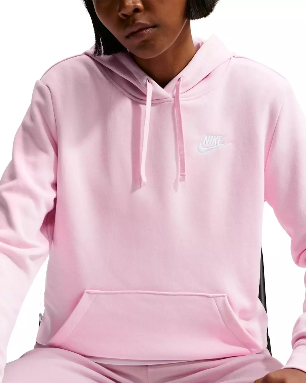 Nike Women's Sportswear Club Fleece Standard Pullover Hoodie -Pink - PINK