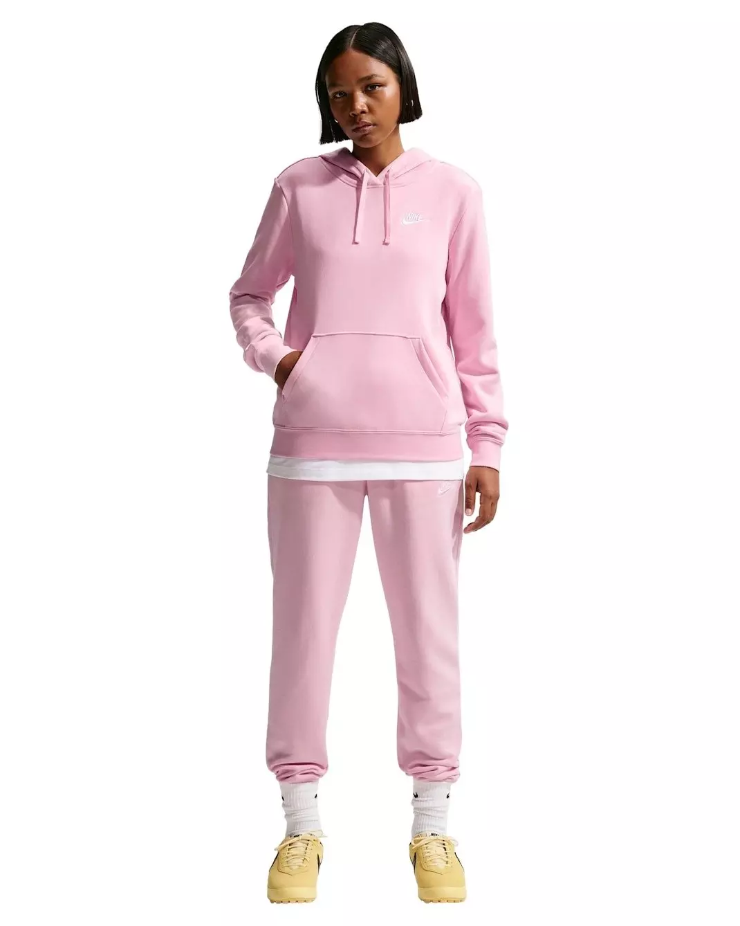 Nike Women's Sportswear Club Fleece Standard Pullover Hoodie - Pink - PINK