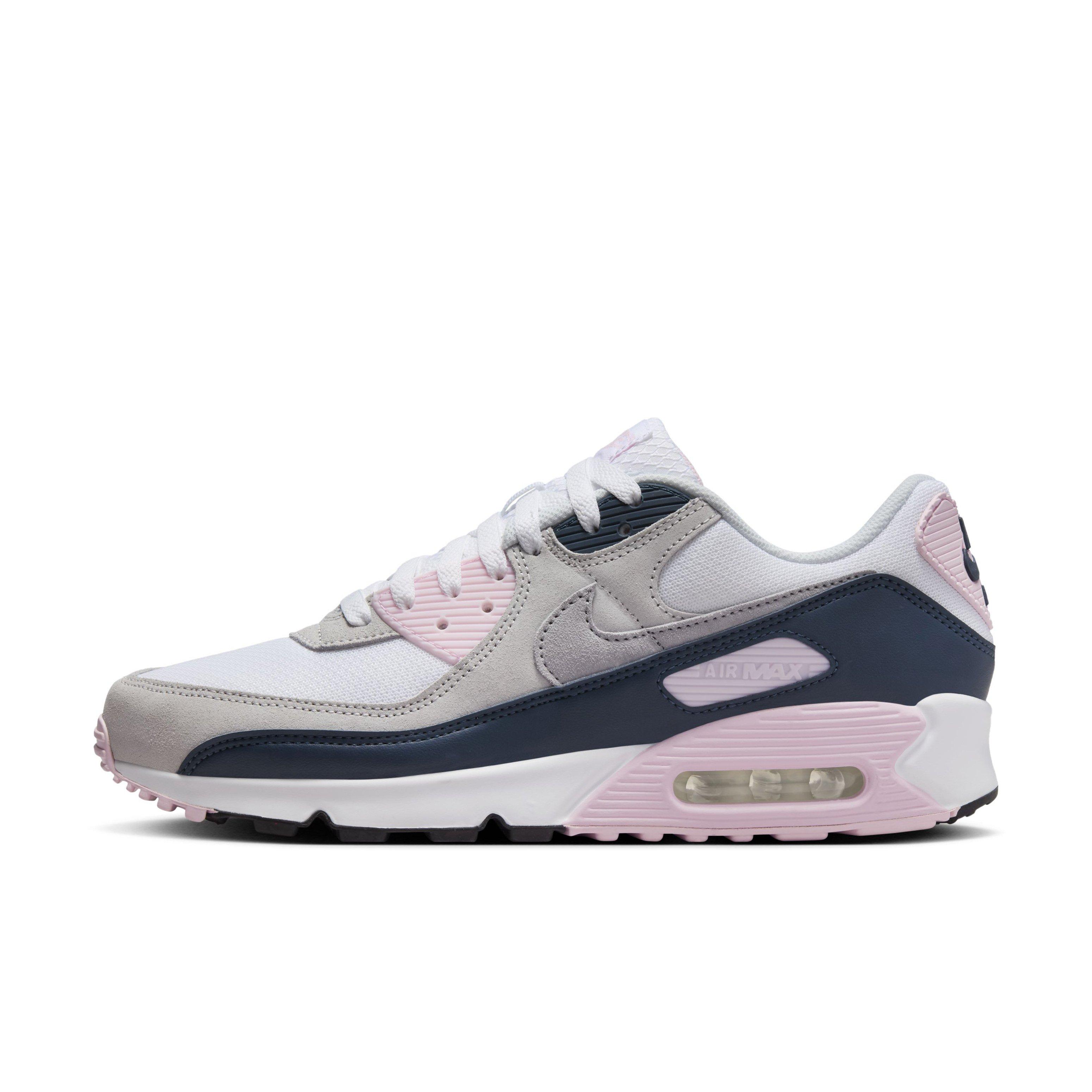 Nike Air Max 90 Men's "White/Pink Foam/Armory Navy/Wolf Grey" Shoe