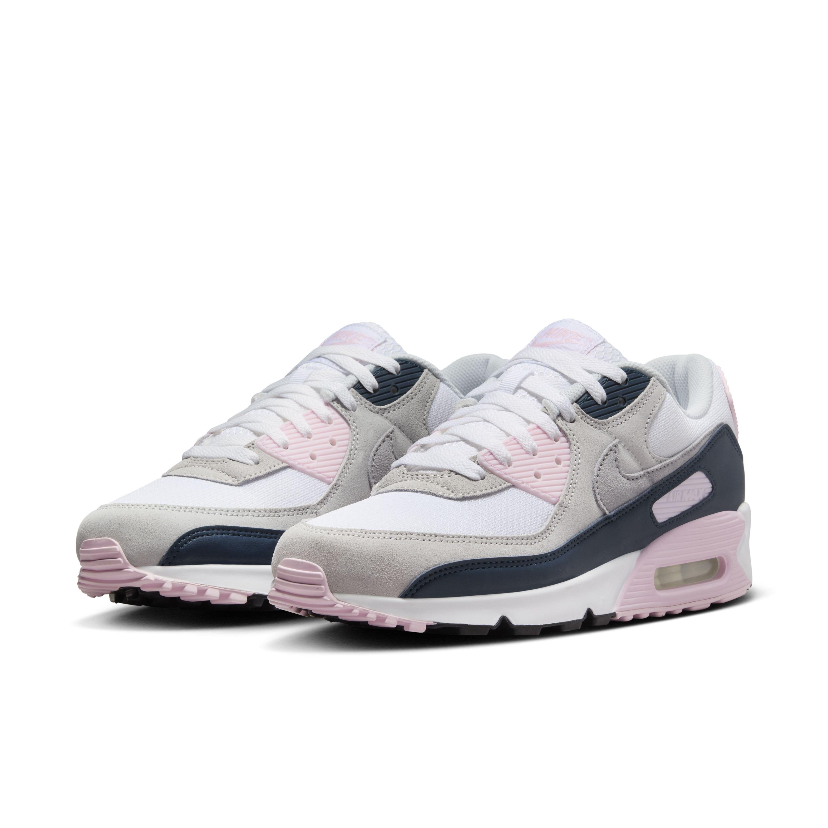 Nike Air Max 90 Men's "White/Pink Foam/Armory Navy/Wolf Grey" Shoe