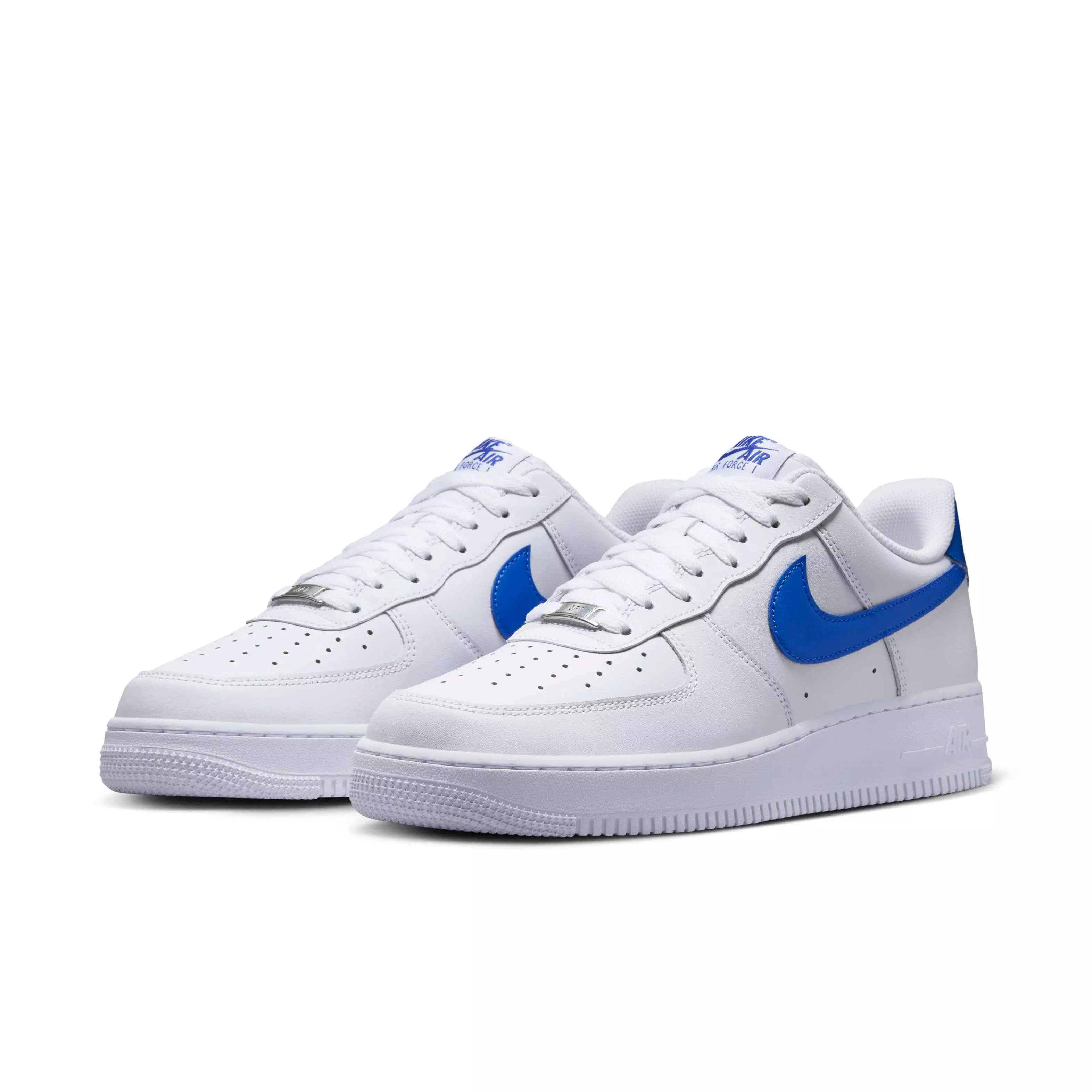 Nike Air Force 1 '07 "White/White/Hyper Royal" Men's Shoe - WHITE/WHITE/ROYAL