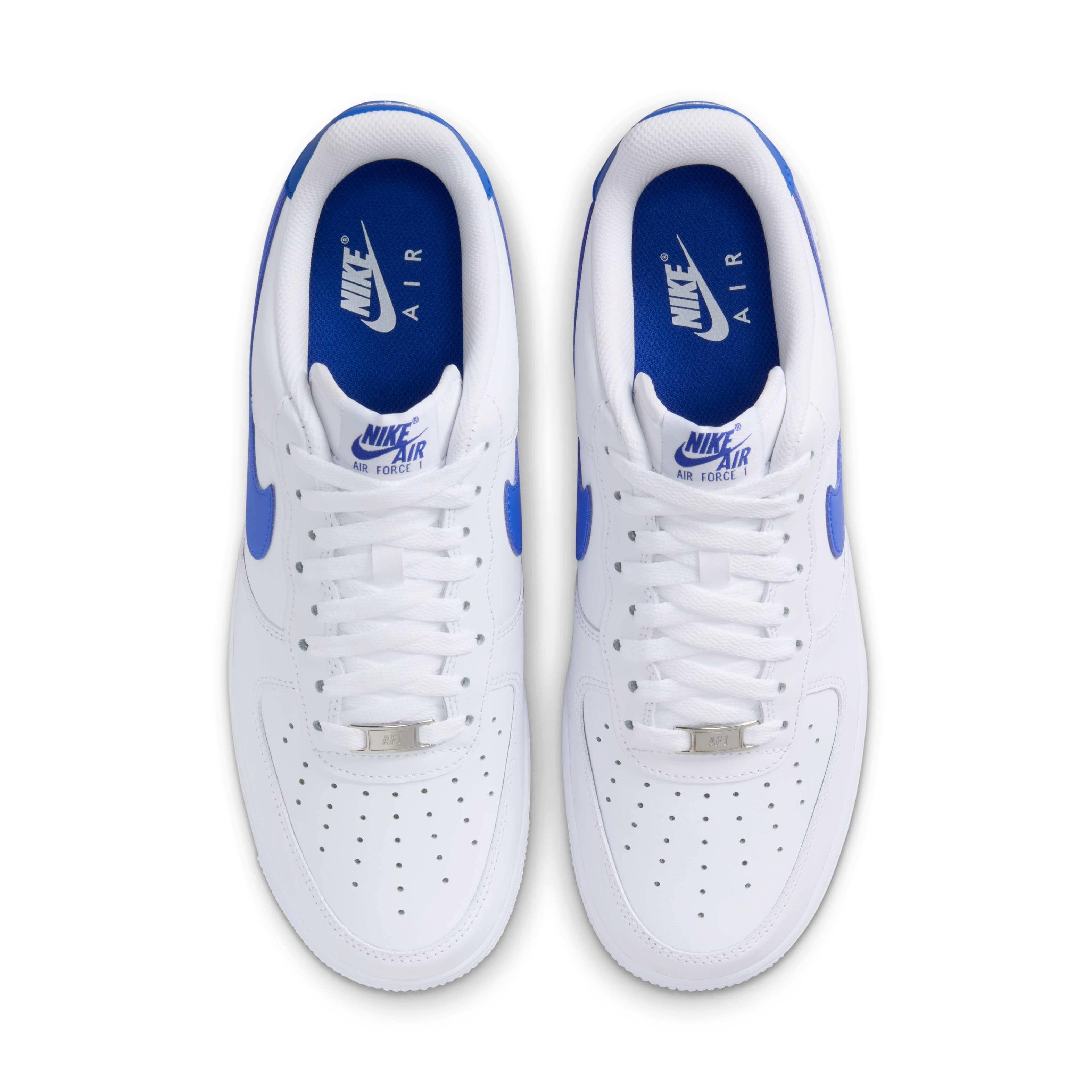 Nike Air Force 1 '07 Men's "White/White/Hyper Royal" Shoe