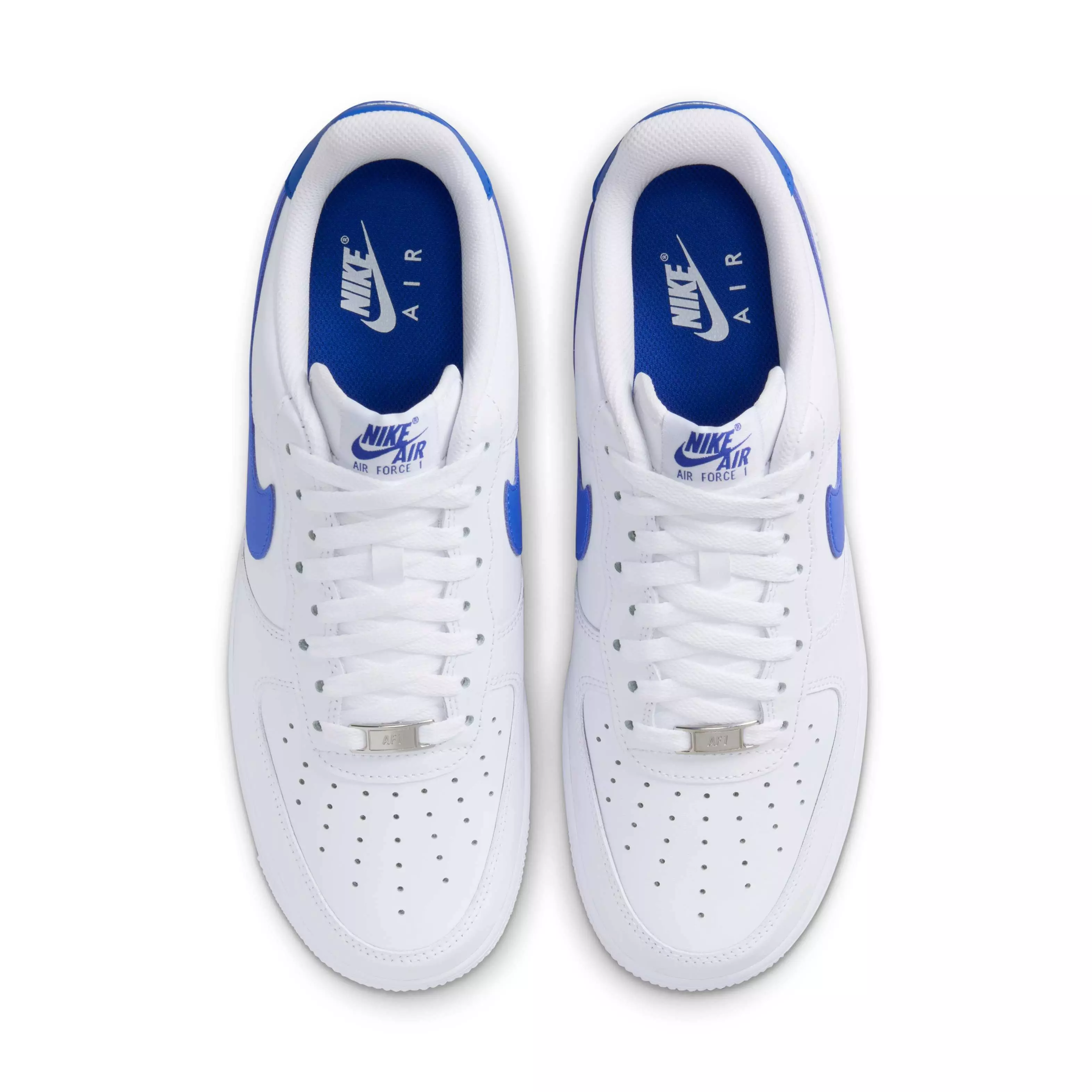 Nike Air Force 1 '07 "White/White/Hyper Royal" Men's Shoe - WHITE/WHITE/ROYAL