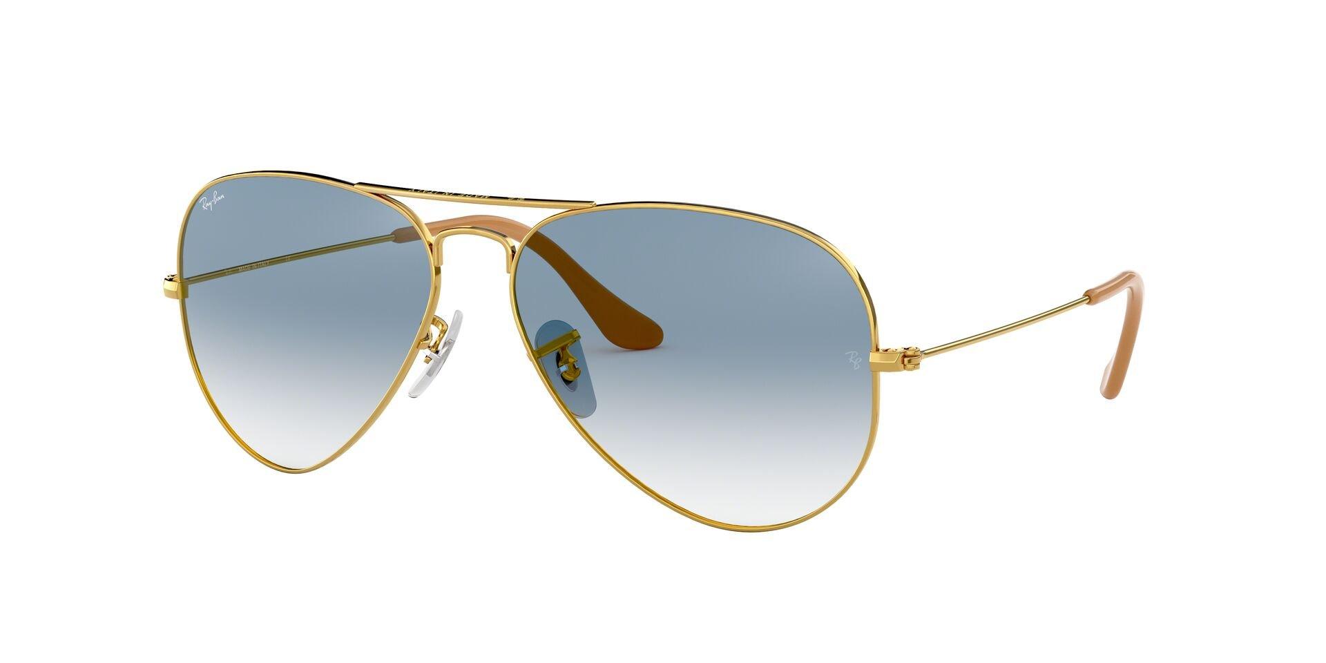Ray-Ban Large Aviator Sunglasses - GOLD Thumbnail View 3