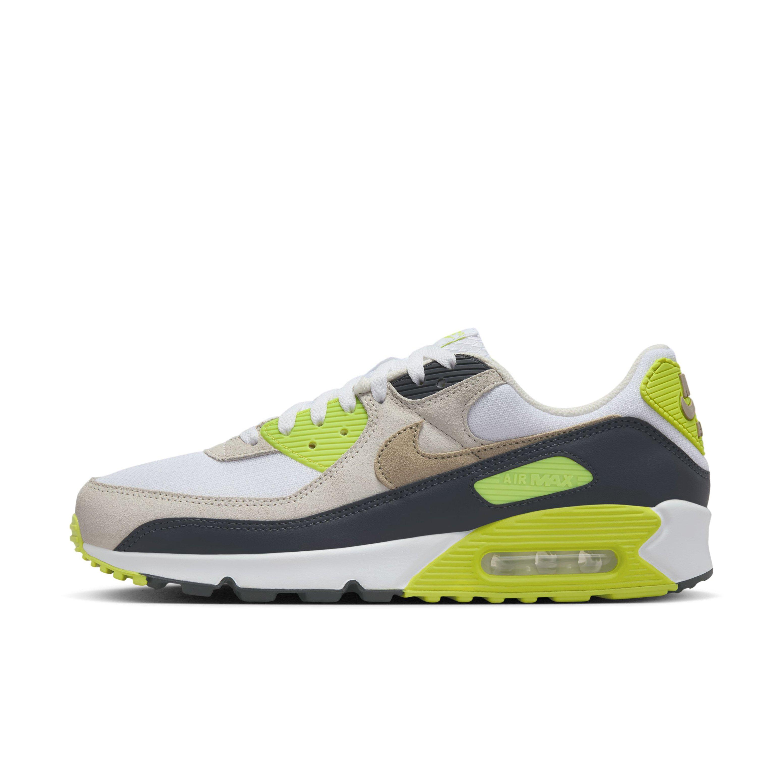 Nike Air Max 90 Men's White/Cyber/Dark Smoke Grey/Khaki Shoe