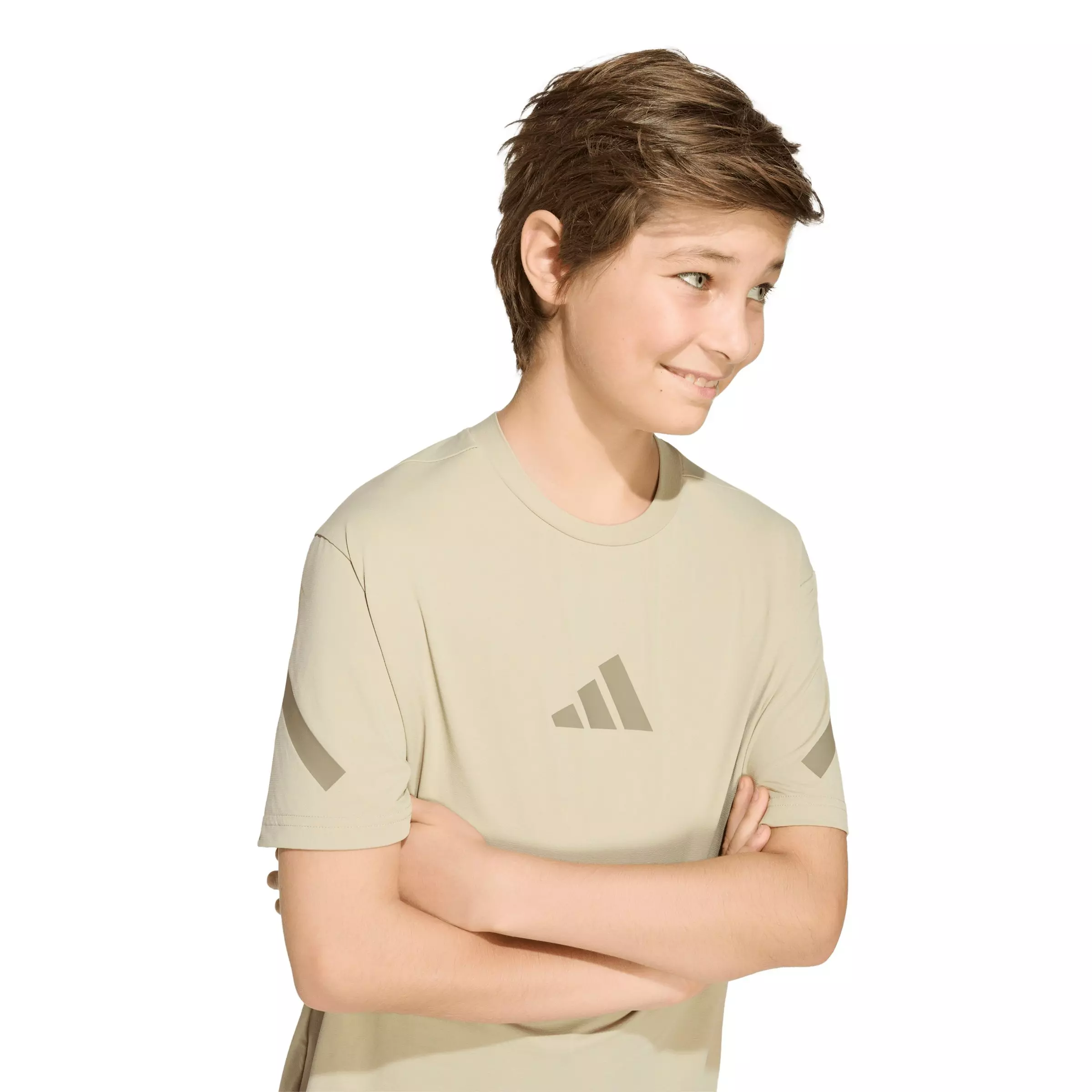 adidas Big Kids' Z.N.E. Stretch T-Shirt - Beige - BEIGE