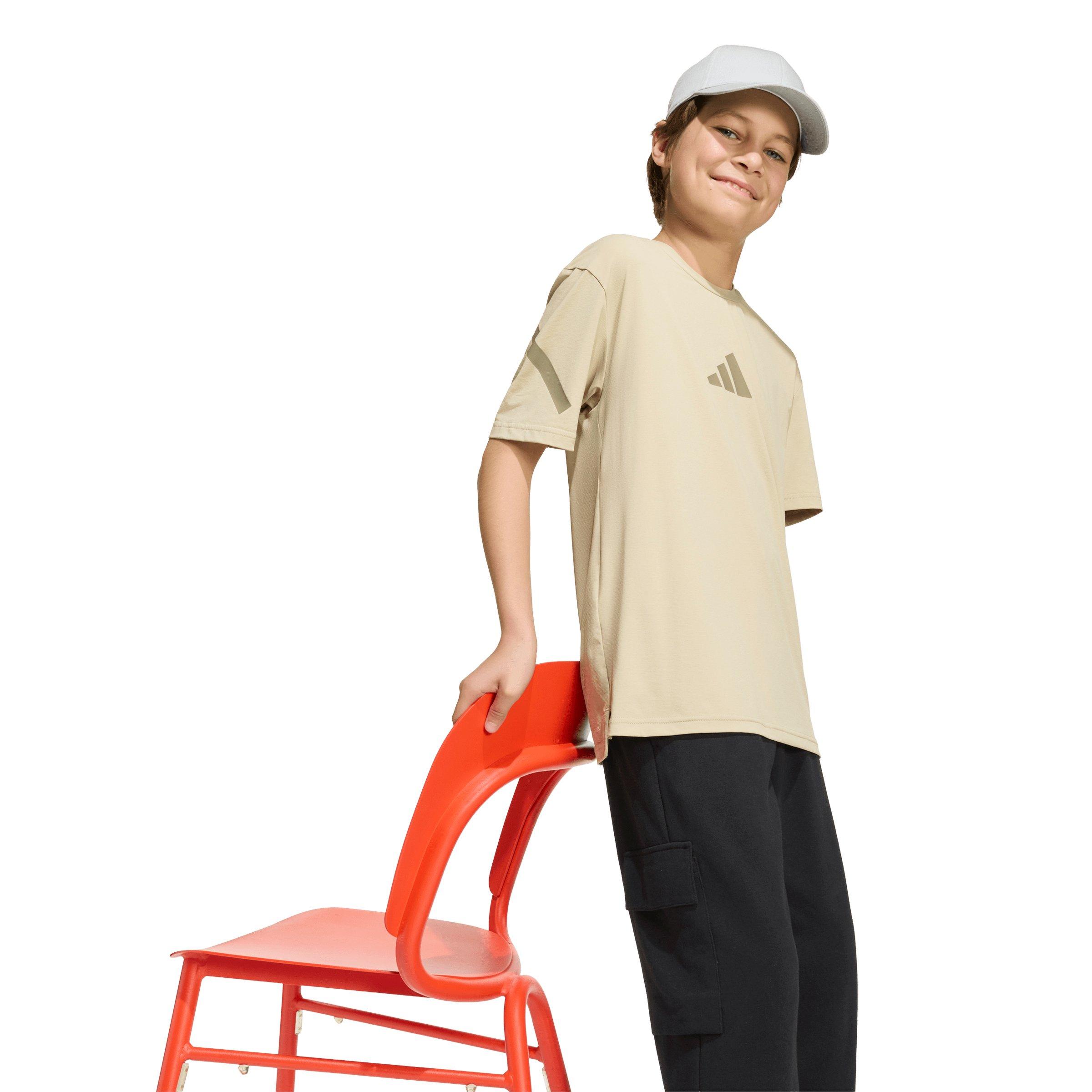 adidas Big Kids' Z.N.E. Stretch T-Shirt - Beige - BEIGE Thumbnail View 4