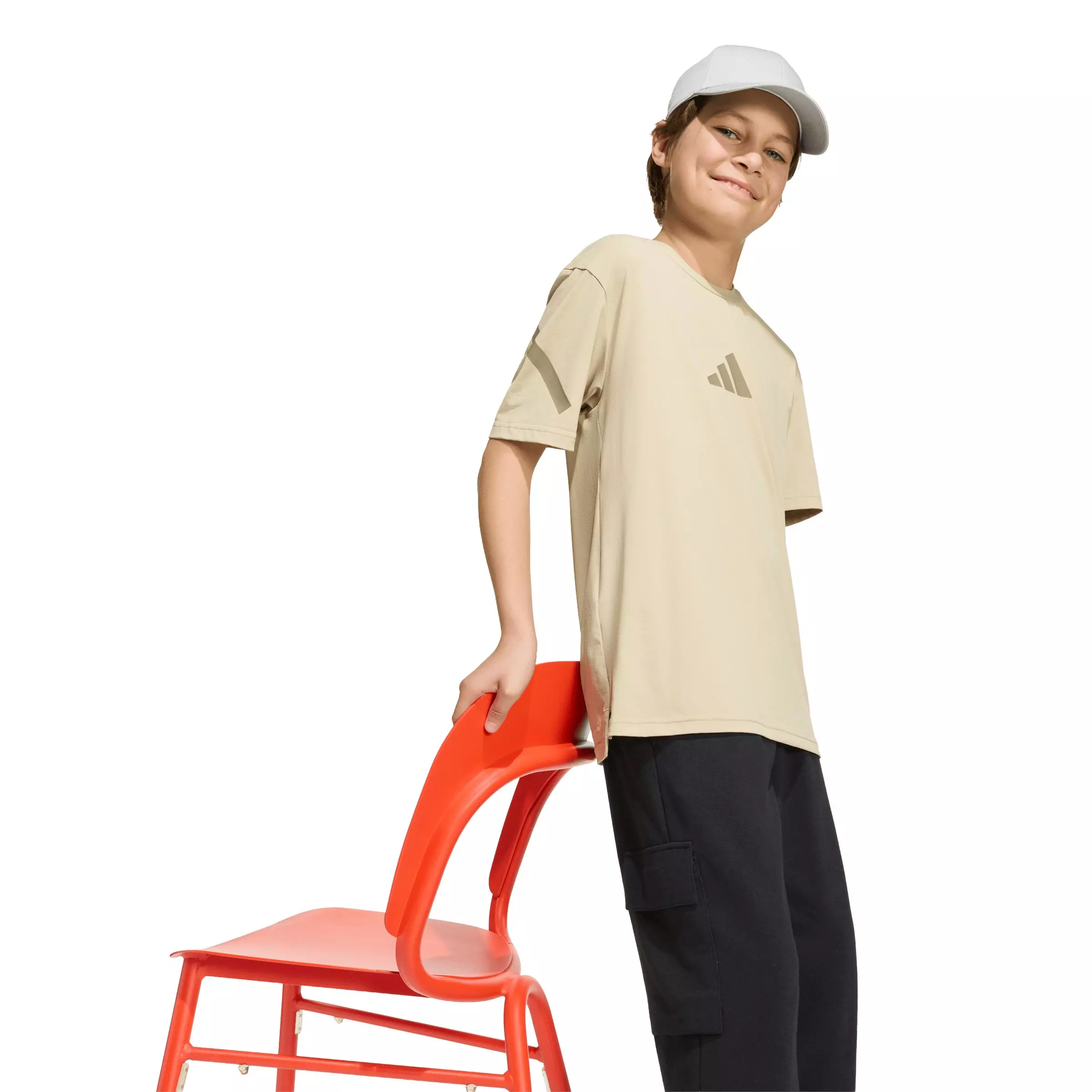 adidas Big Kids' Z.N.E. Stretch T-Shirt - Beige - BEIGE