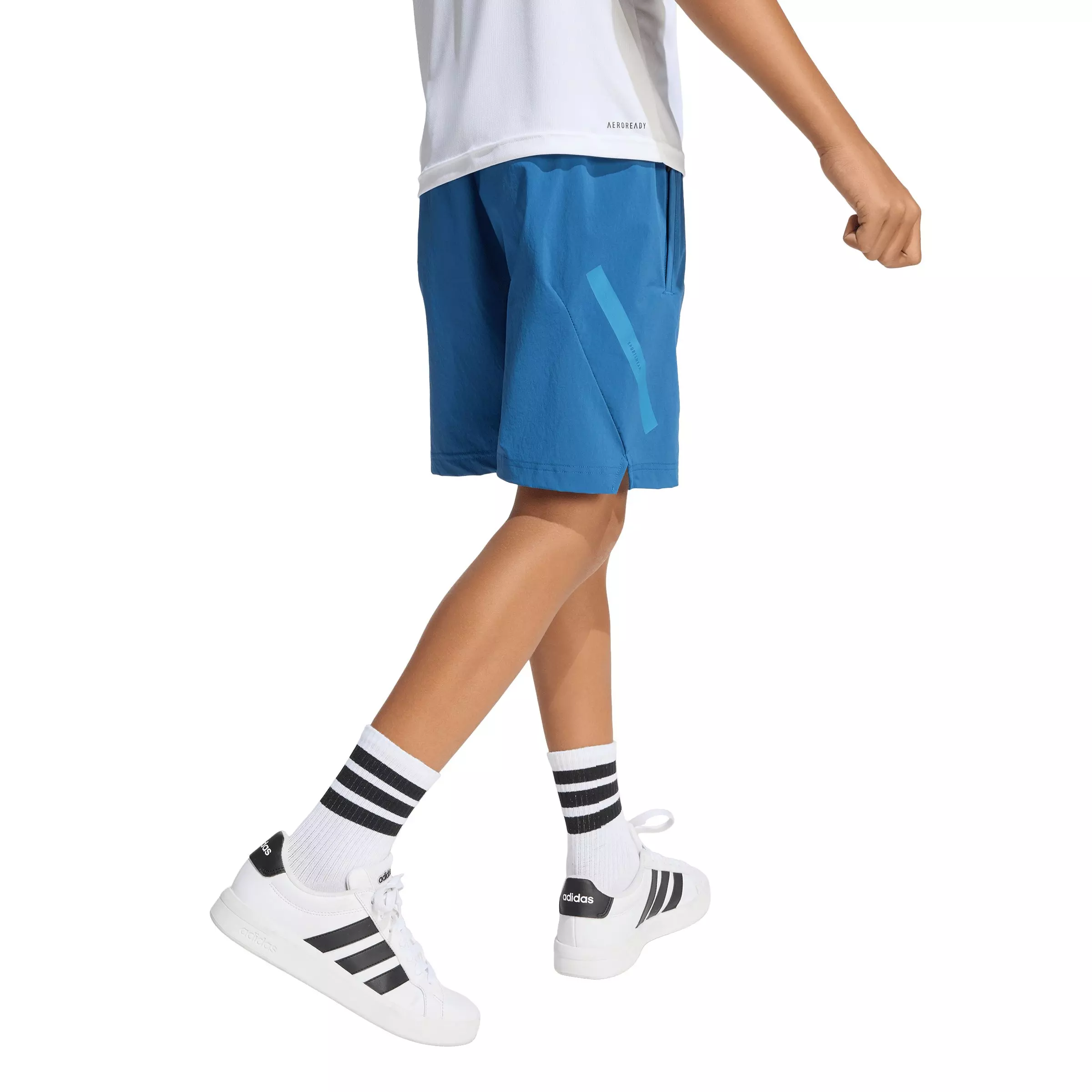 adidas Big Kids' Z.N.E. Woven Travel Shorts - Blue - BLUE