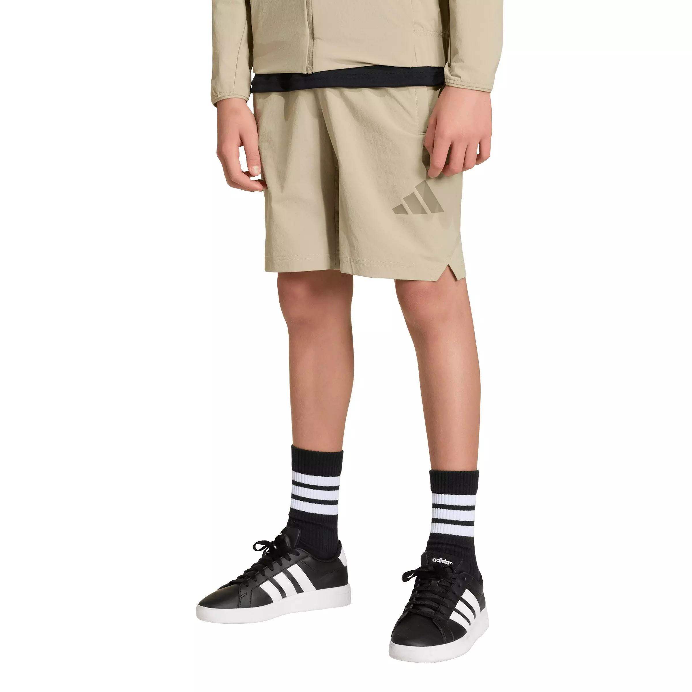adidas Big Kids' Z.N.E. Woven Travel Shorts - Beige - BEIGE