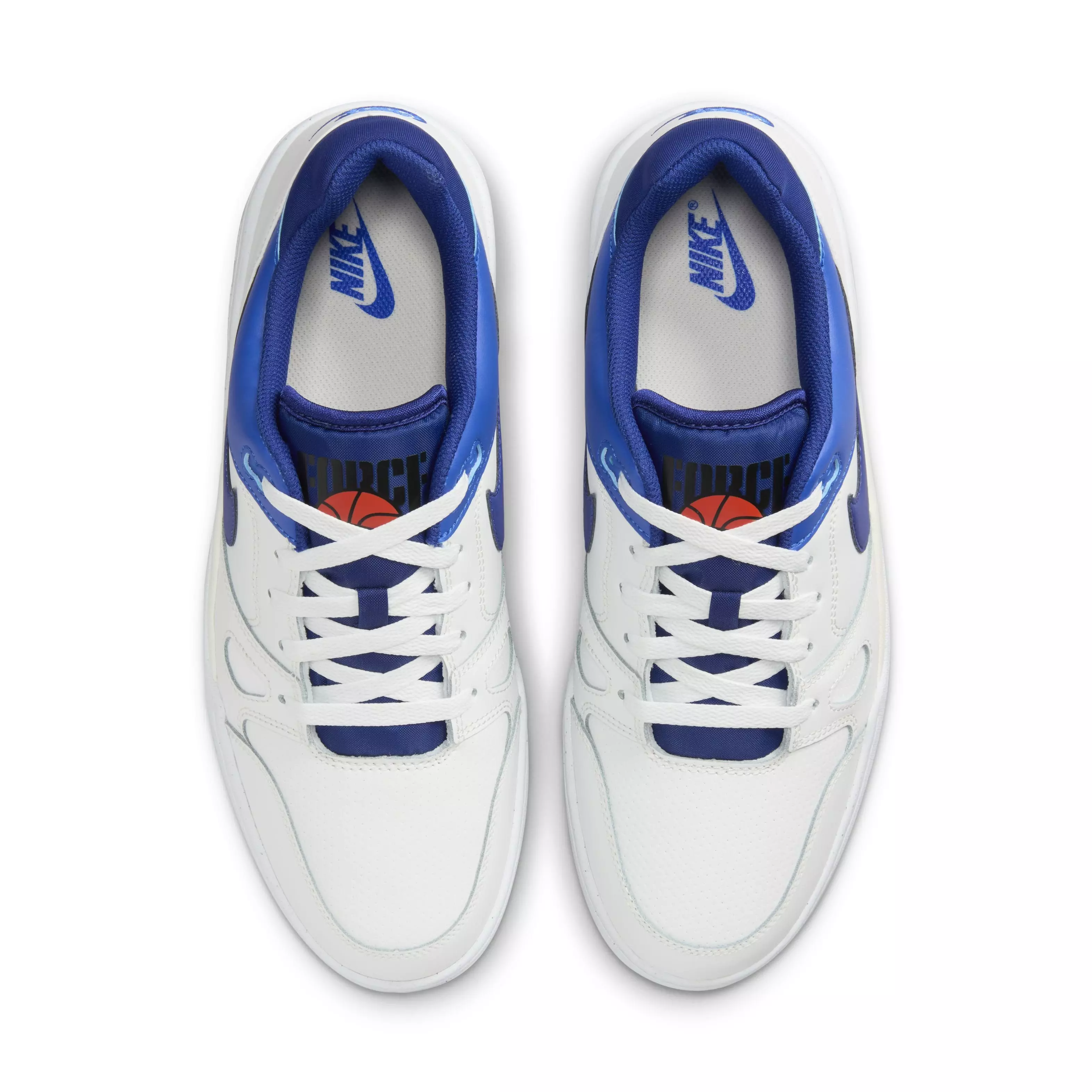Nike Full Force Low "Summit White/Racer Blue/Summit White/Deep Royal Blue" Men's Shoe - WHITE/BLUE/WHITE/BLUE