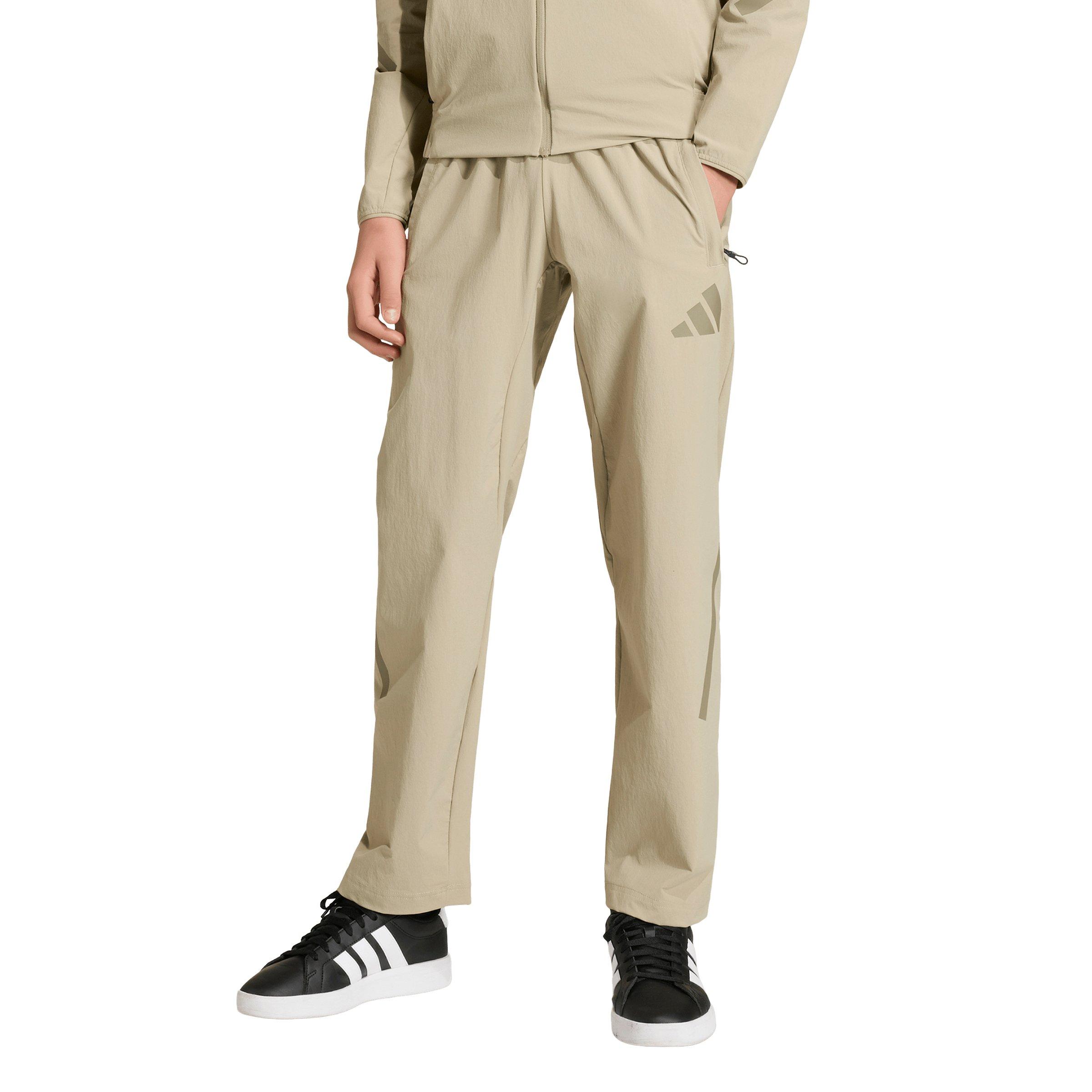 adidas Big Kids' Z.N.E. Woven Travel Tracksuit Bottoms - Tan - TAN Thumbnail View 1