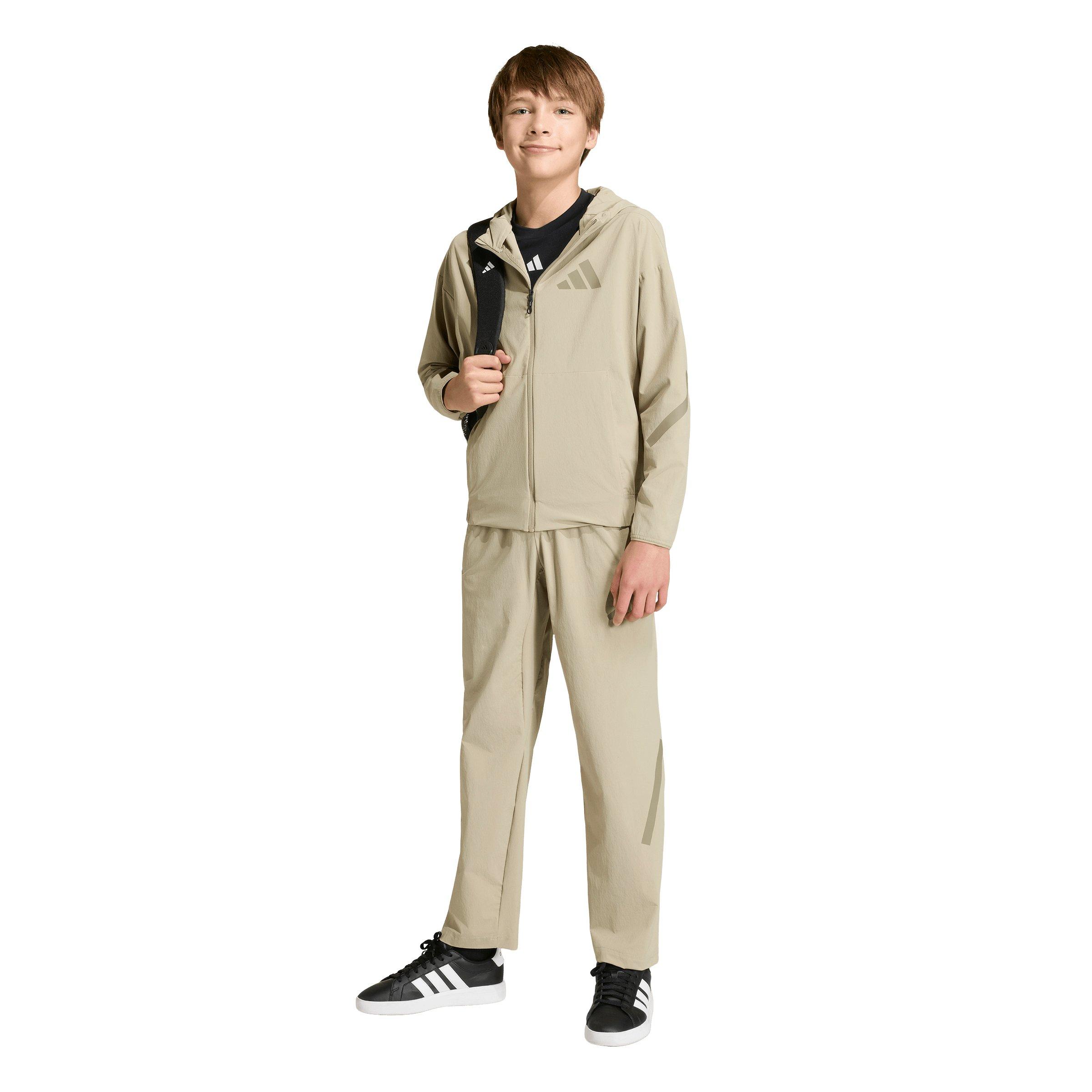 adidas Big Kids' Z.N.E. Woven Travel Tracksuit Bottoms - Tan
