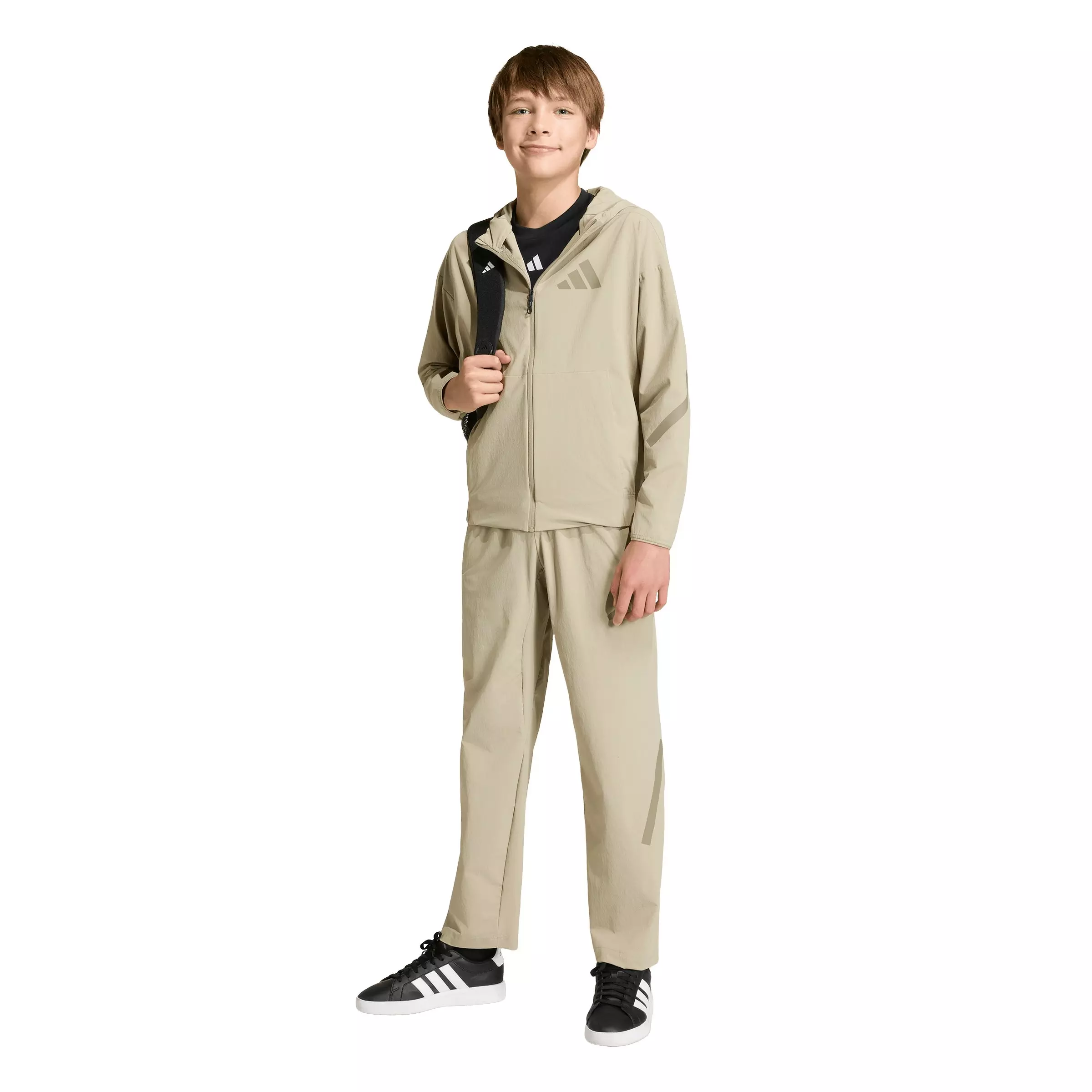 adidas Big Kids' Z.N.E. Woven Travel Tracksuit Bottoms - Tan - TAN