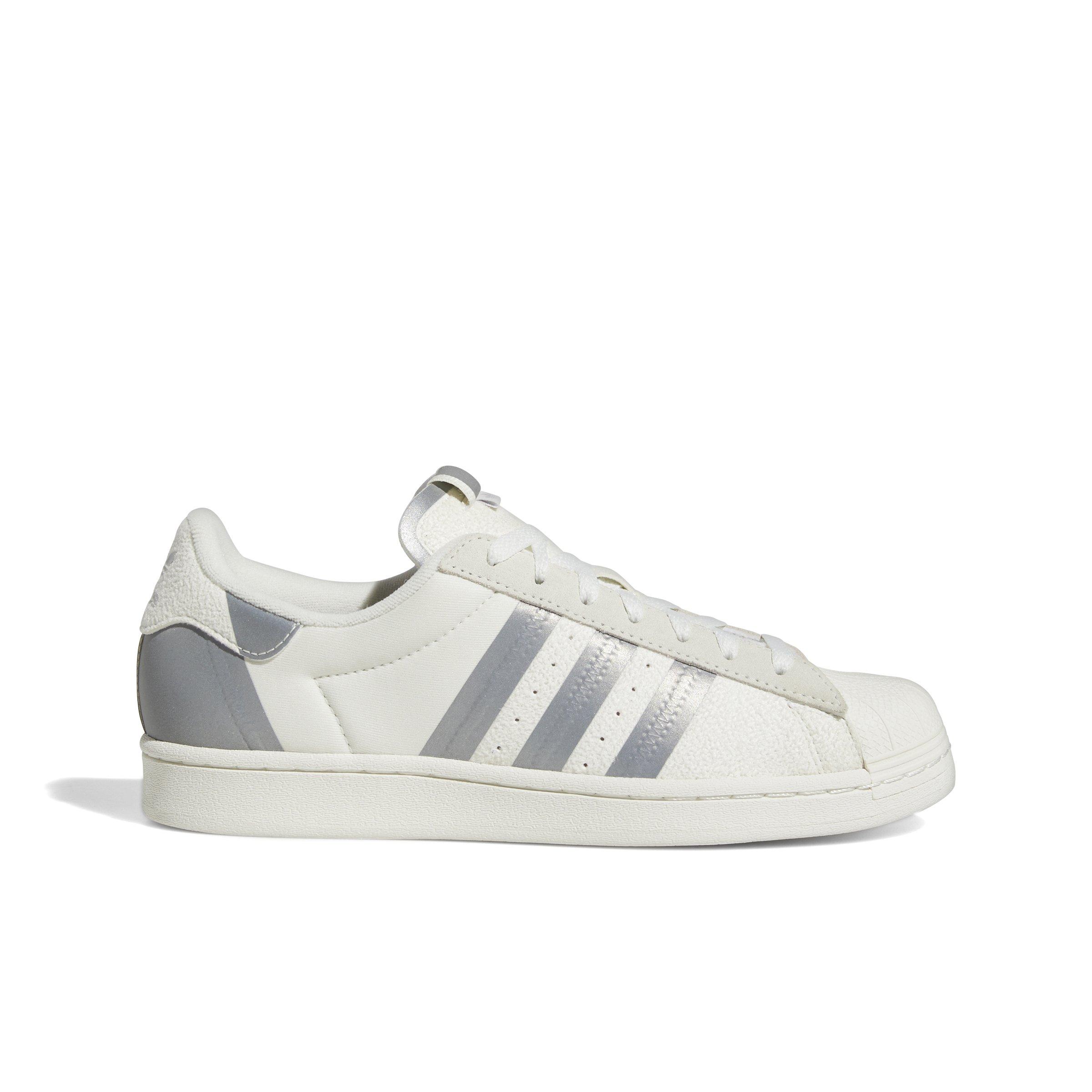 superstar trainers white and silver