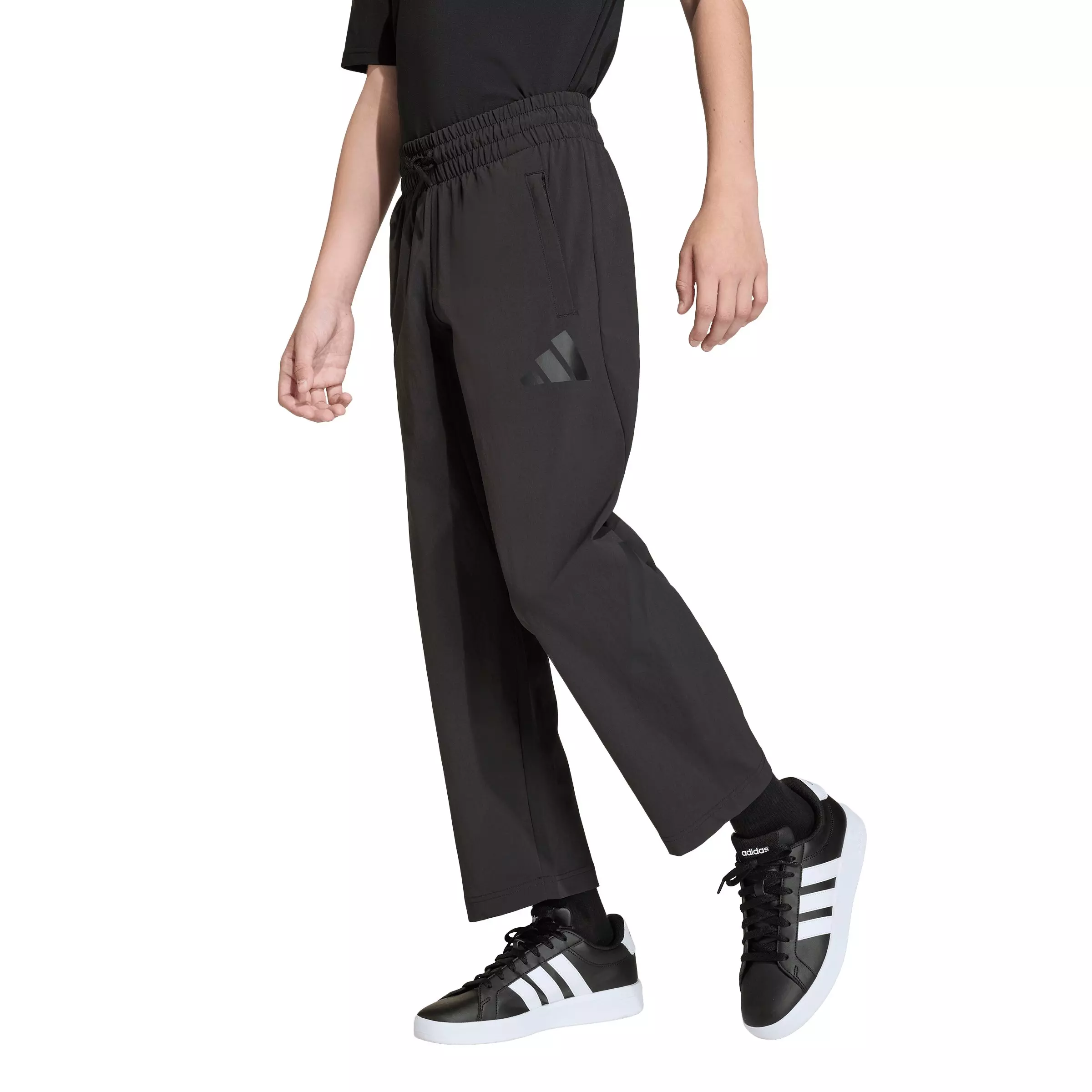 adidas Big Kids' Z.N.E. Woven Travel Tracksuit Bottoms - Black - BLACK