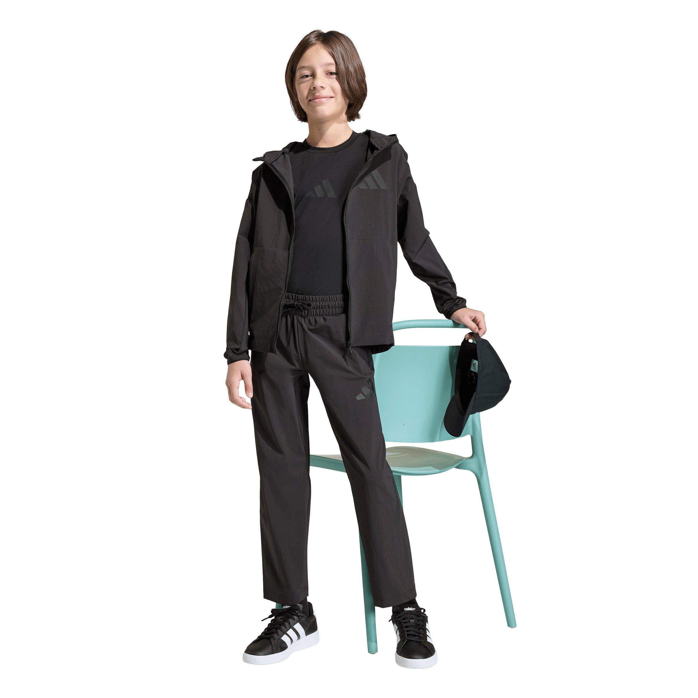 adidas Z.N.E. Woven Travel Big Kids' Black Tracksuit Bottoms