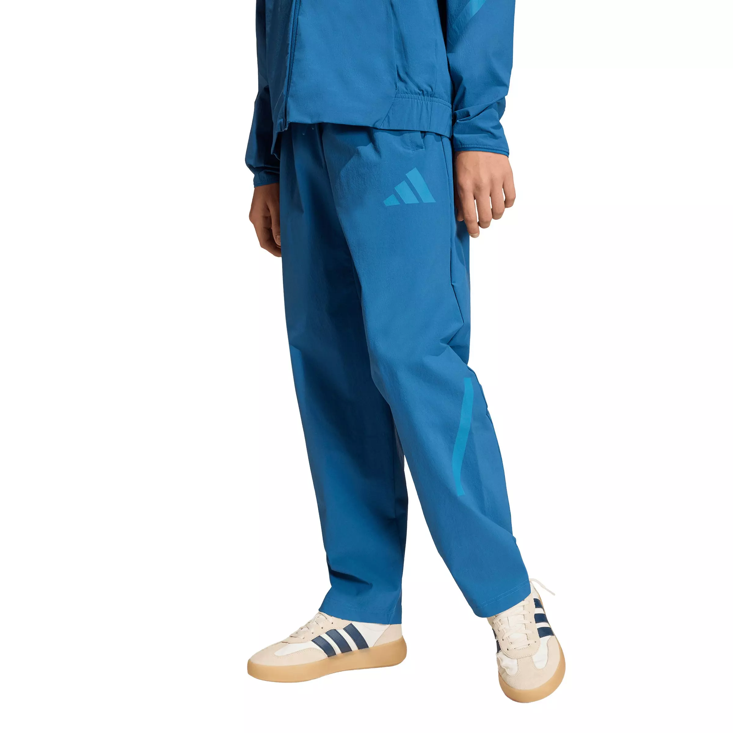 adidas Big Kids' Z.N.E. Woven Travel Tracksuit Bottoms - Blue - BLUE