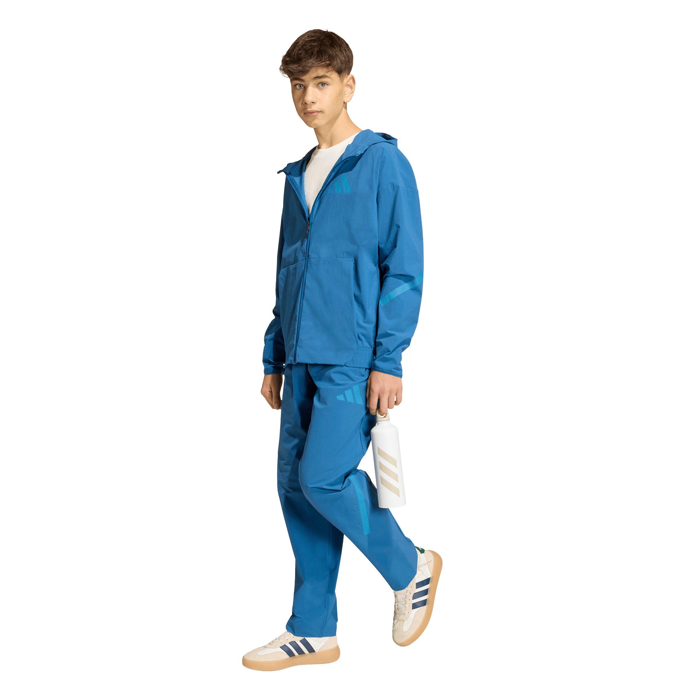 adidas Z.N.E. Woven Travel Big Kids' Blue Tracksuit Bottoms