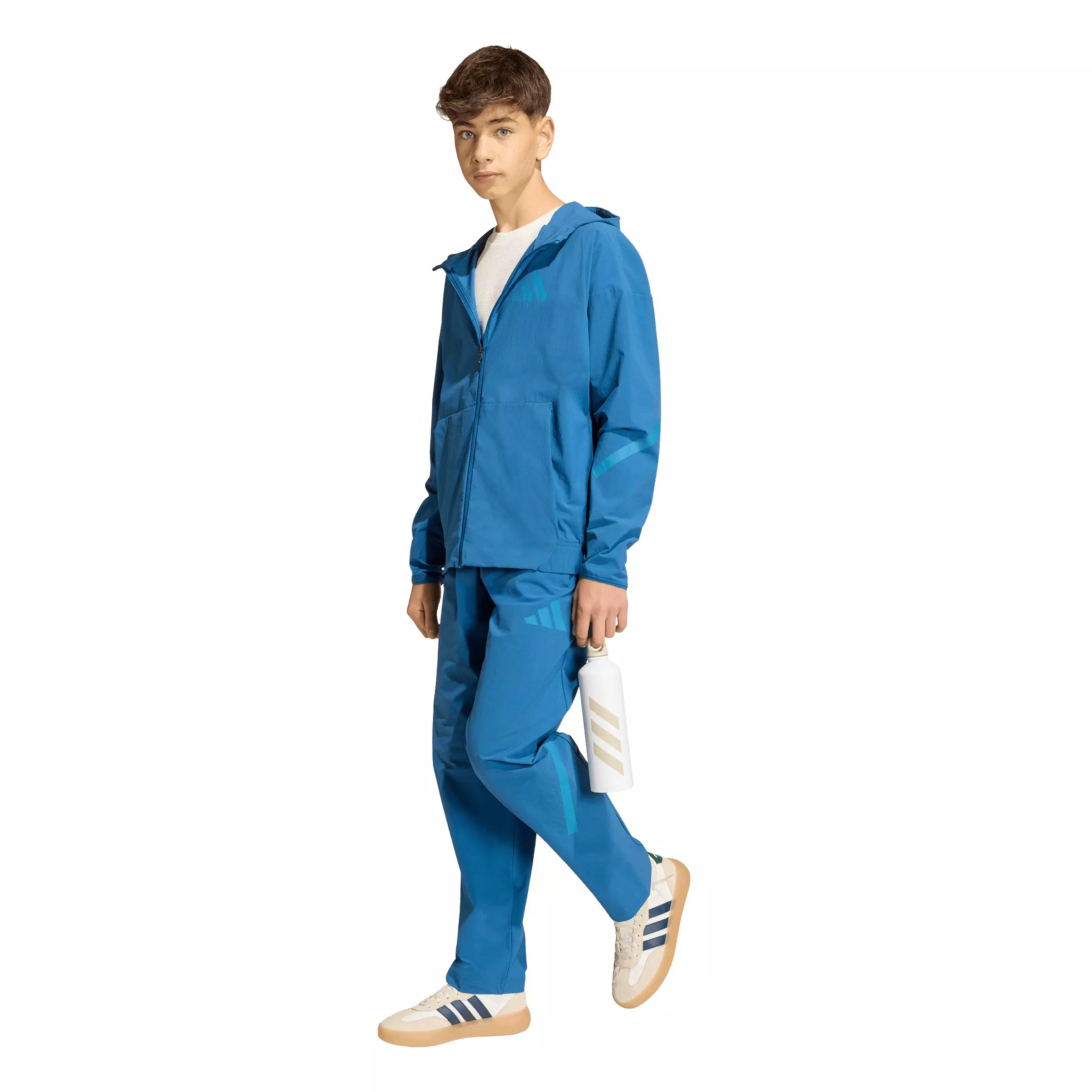 adidas Big Kids' Z.N.E. Woven Travel Tracksuit Bottoms - Blue - BLUE