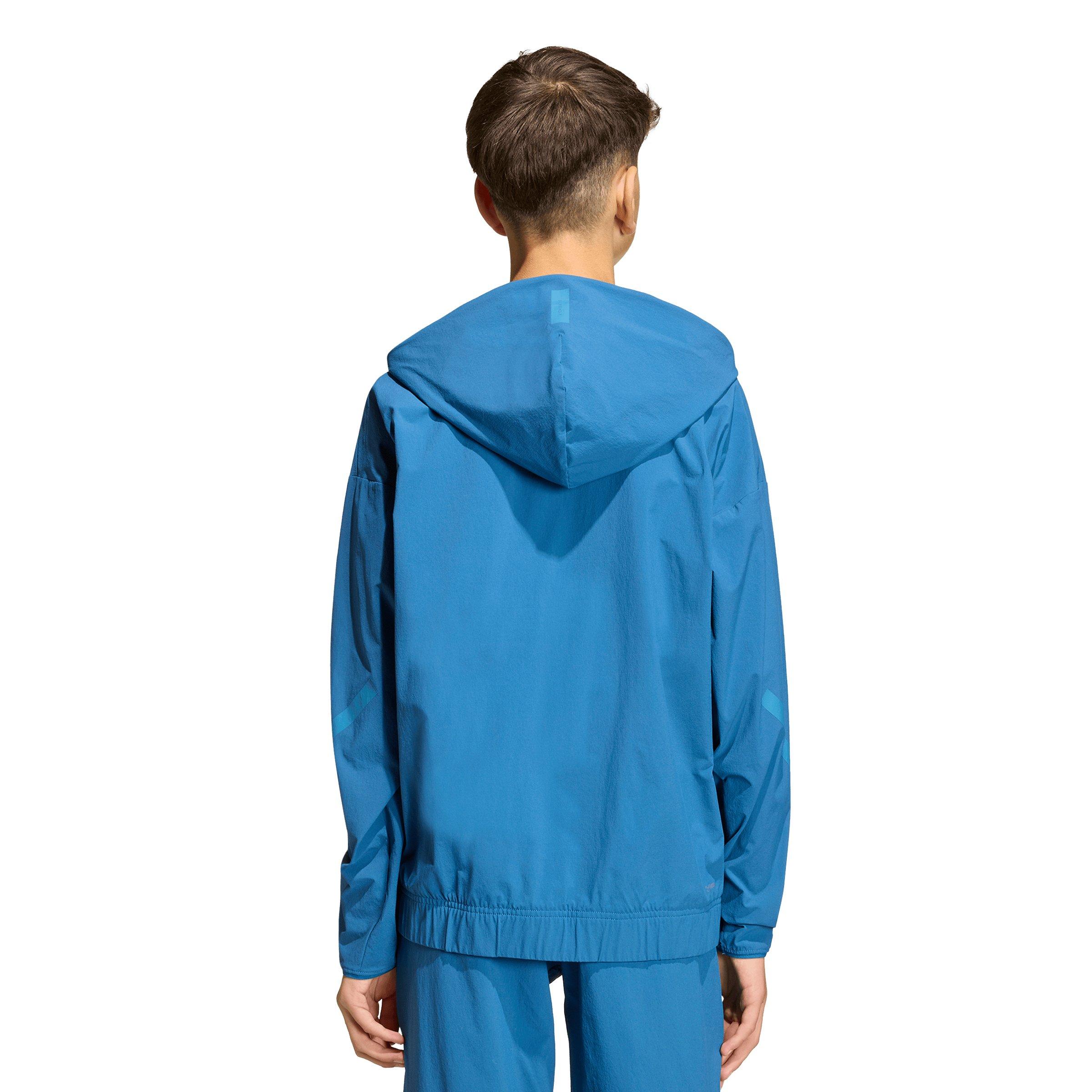 adidas Big Boys' Z.N.E. Woven Travel Cover Up Track Top - Blue