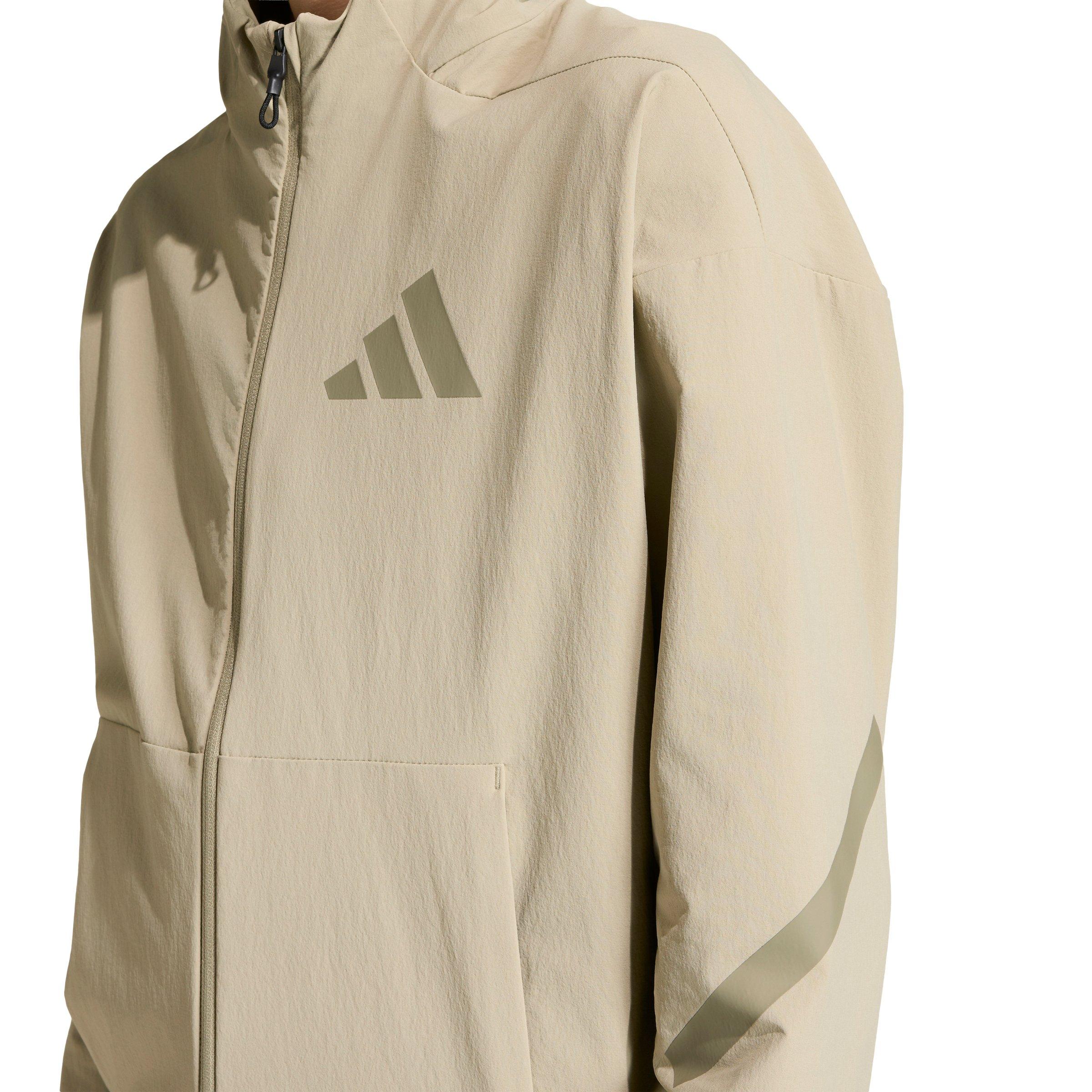 adidas Z.N.E. Woven Travel Cover Up Big Boys' Beige Track Top