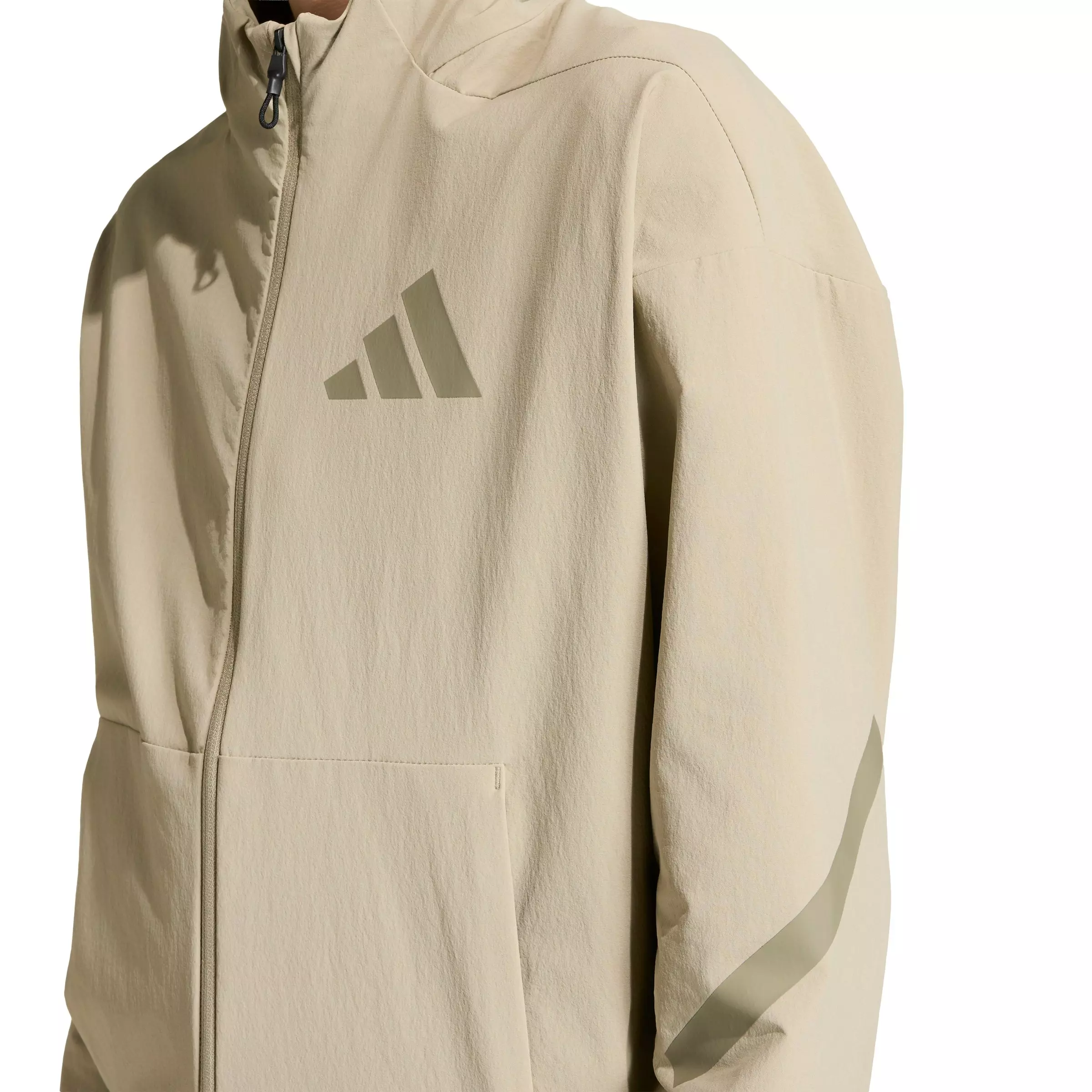 adidas Big Boys' Z.N.E. Woven Travel Cover Up Track Top - Beige - BEIGE