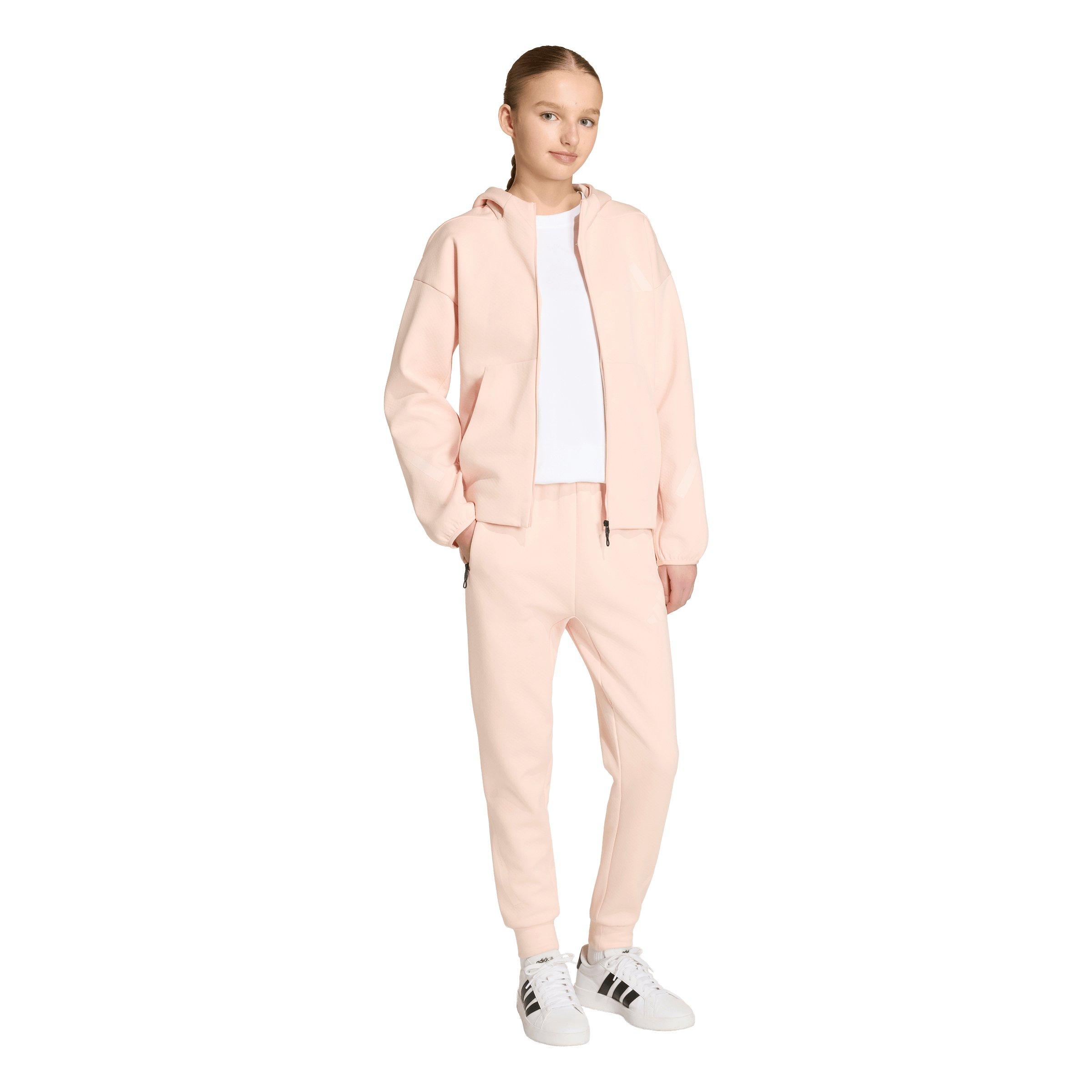adidas Big Kids' Z.N.E. Tapered Leg Tracksuit Bottoms - Pink - PINK Thumbnail View 5