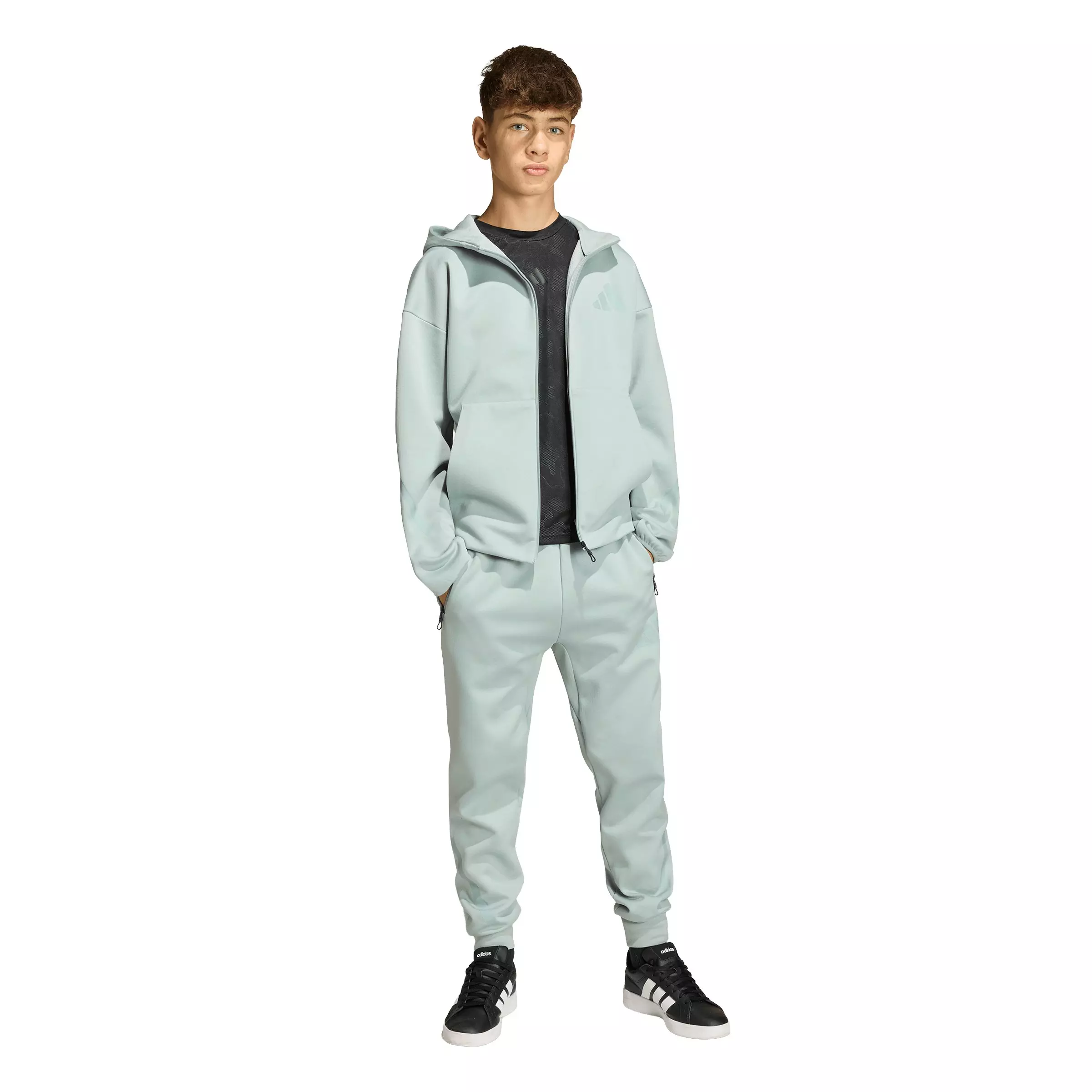 adidas Big Kids' Z.N.E. Tapered Leg Tracksuit Bottoms - Green - GREEN