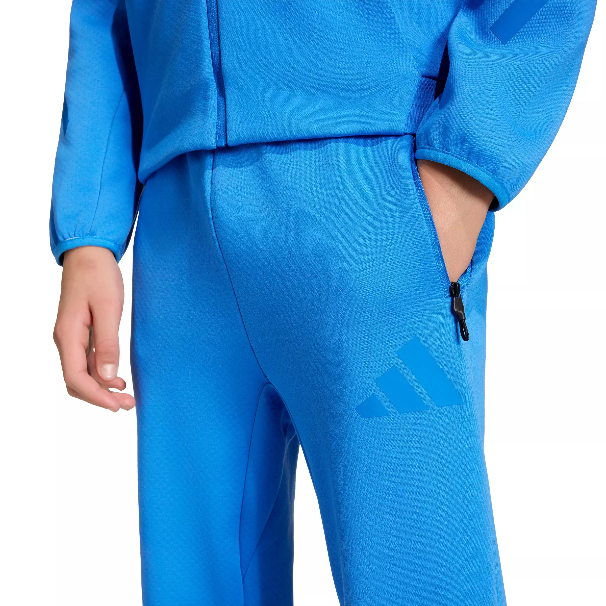 adidas Big Boys' Z.N.E. Tapered-Leg Tracksuit Bottoms - Blue - BLUE