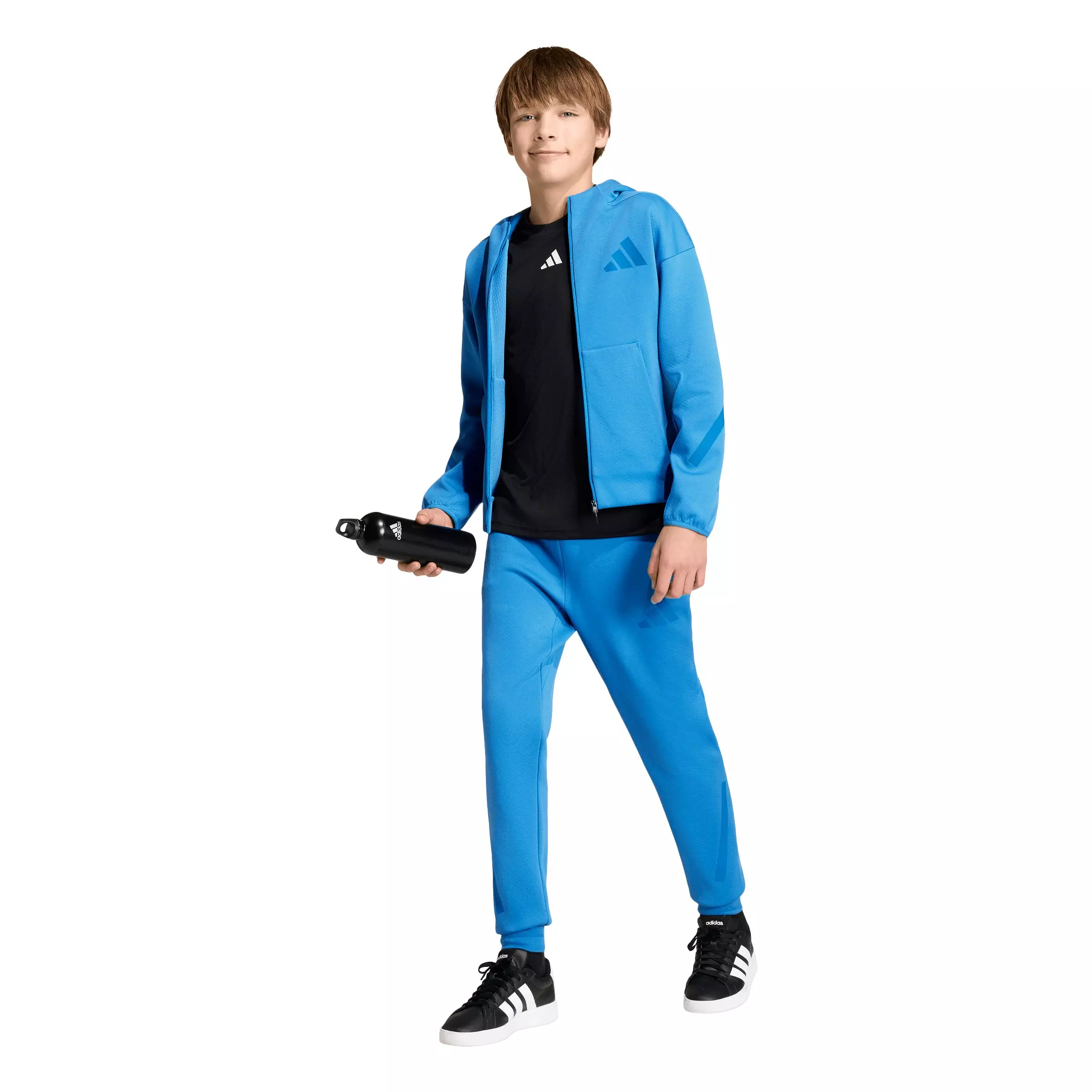 adidas Big Boys' Z.N.E. Tapered-Leg Tracksuit Bottoms - Blue - BLUE