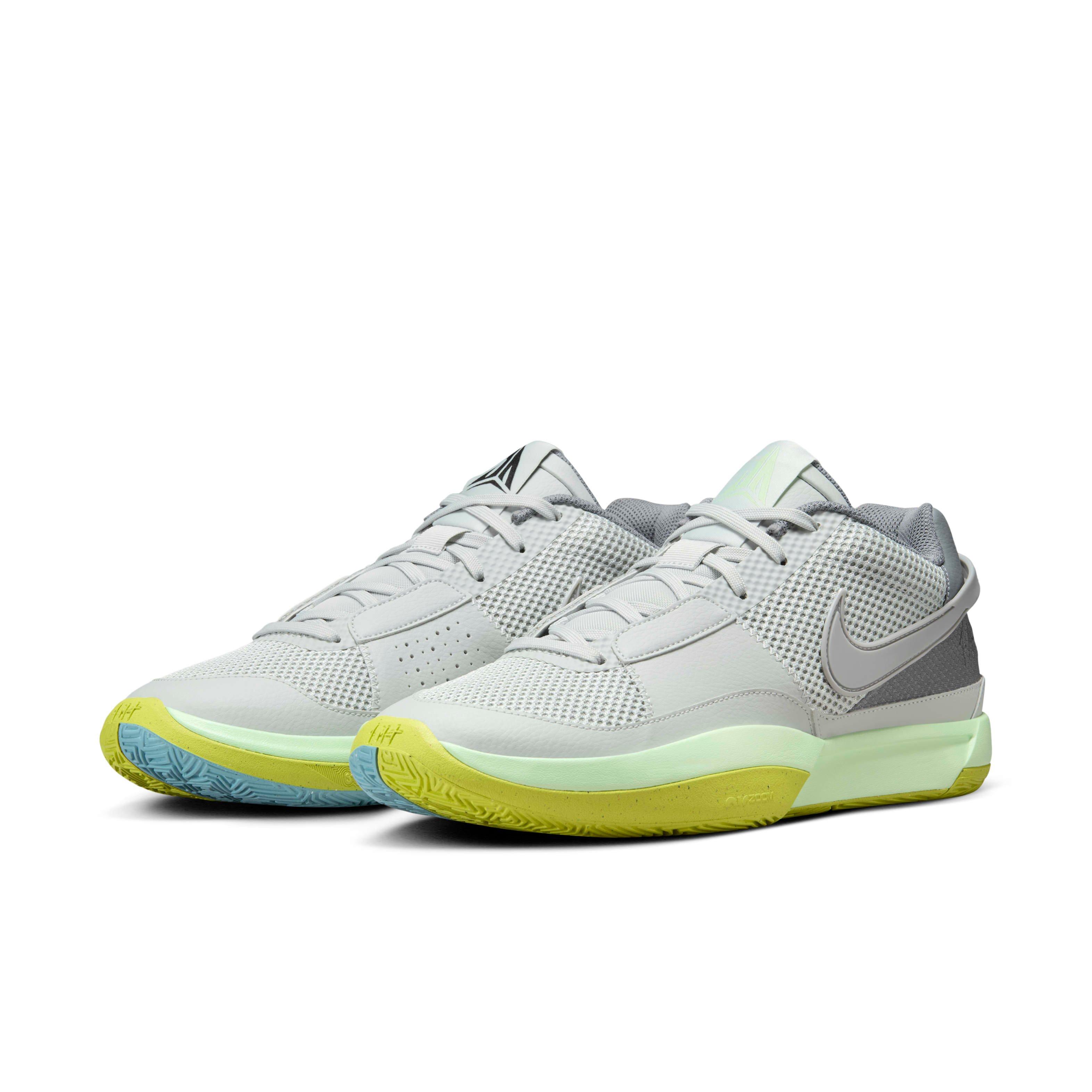 Nike Ja 1 "Light Silver/Cyber/Cool Grey/Granite" Men's Basketball Shoe - LT SILVER/CYBER/GREY/GRANITE Thumbnail View 3