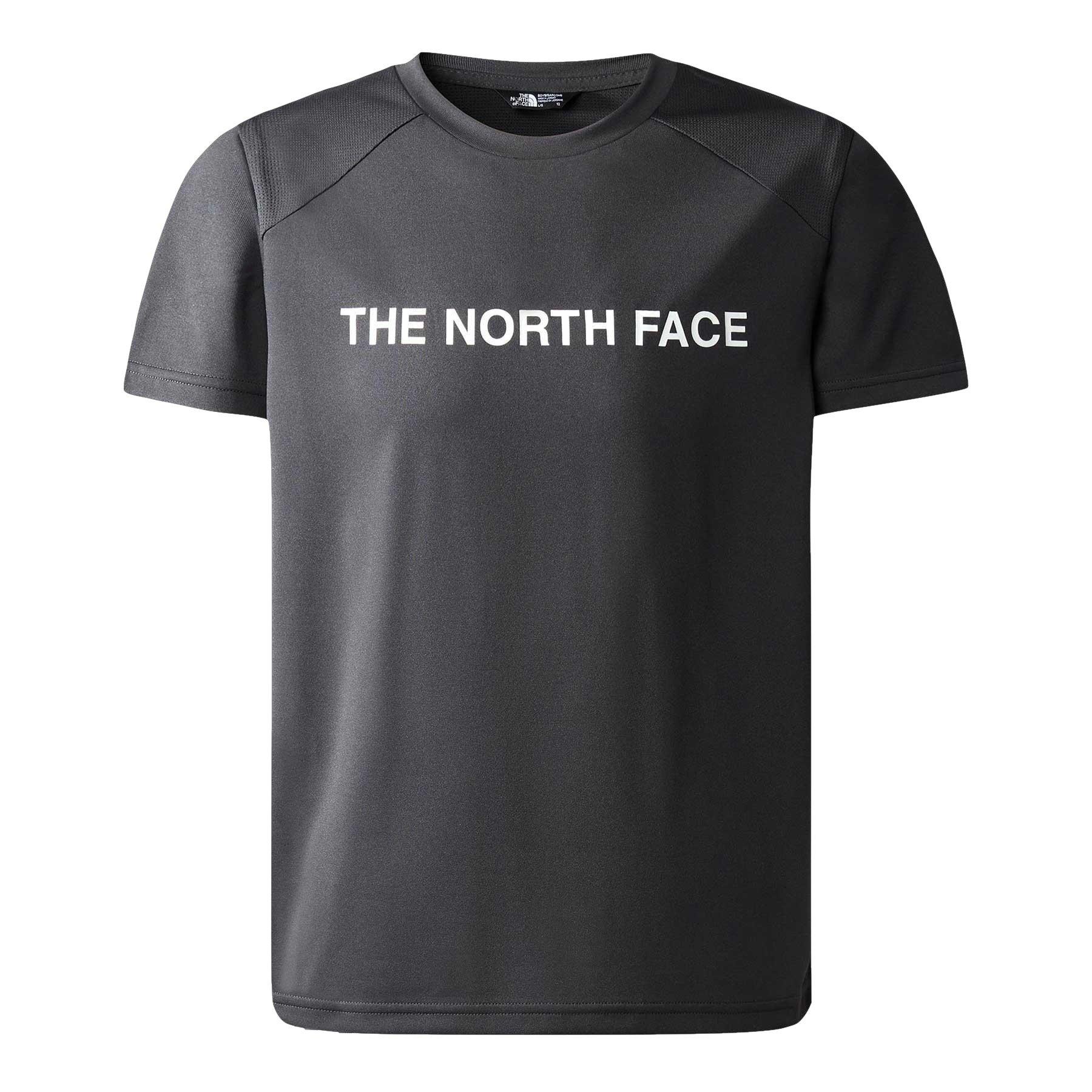 The North Face Big Boys' Never Stop Short-Sleeve Tee -Dk Grey