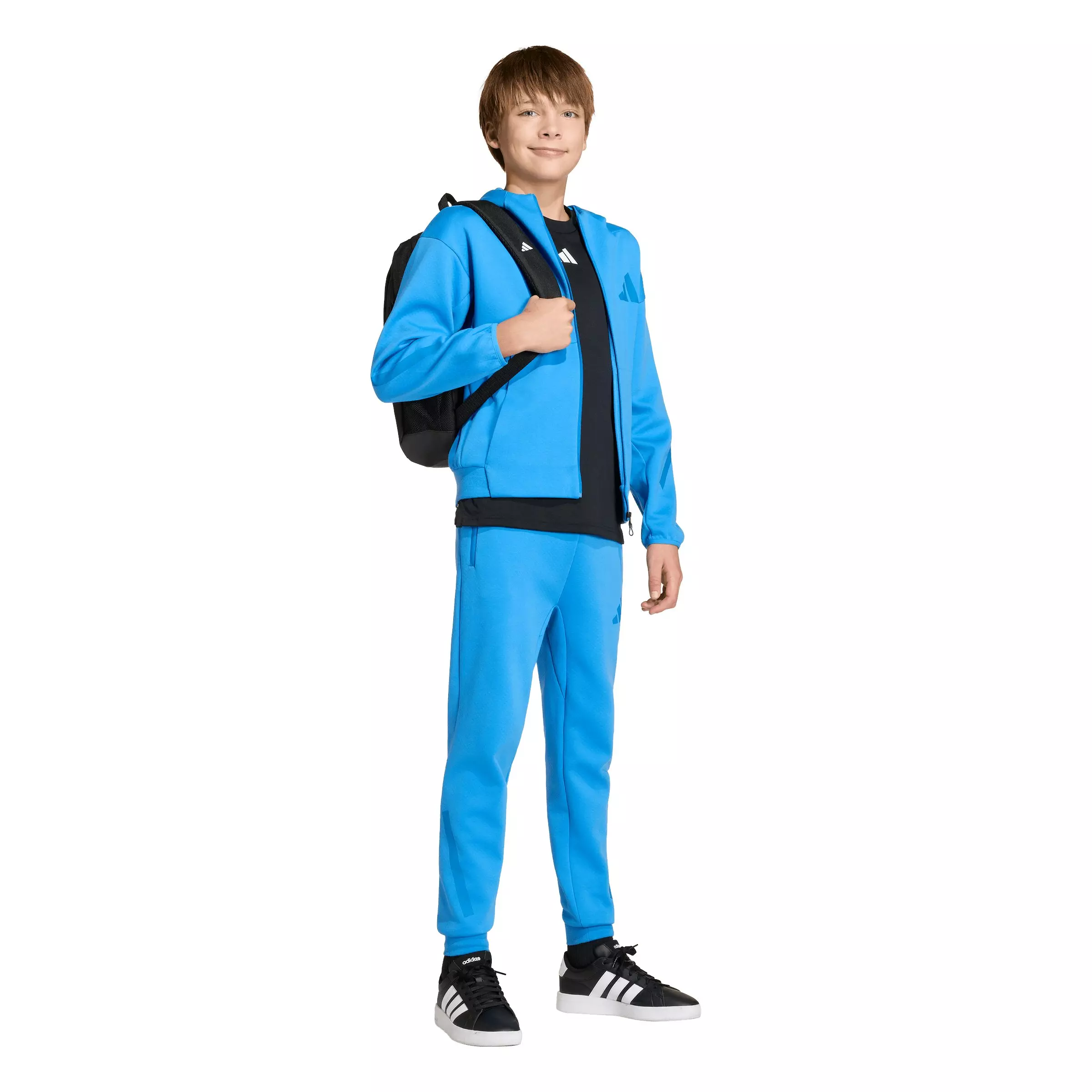 adidas Big Boys' Z.N.E. Full-Zip Hooded Track Jacket - Blue - BLUE