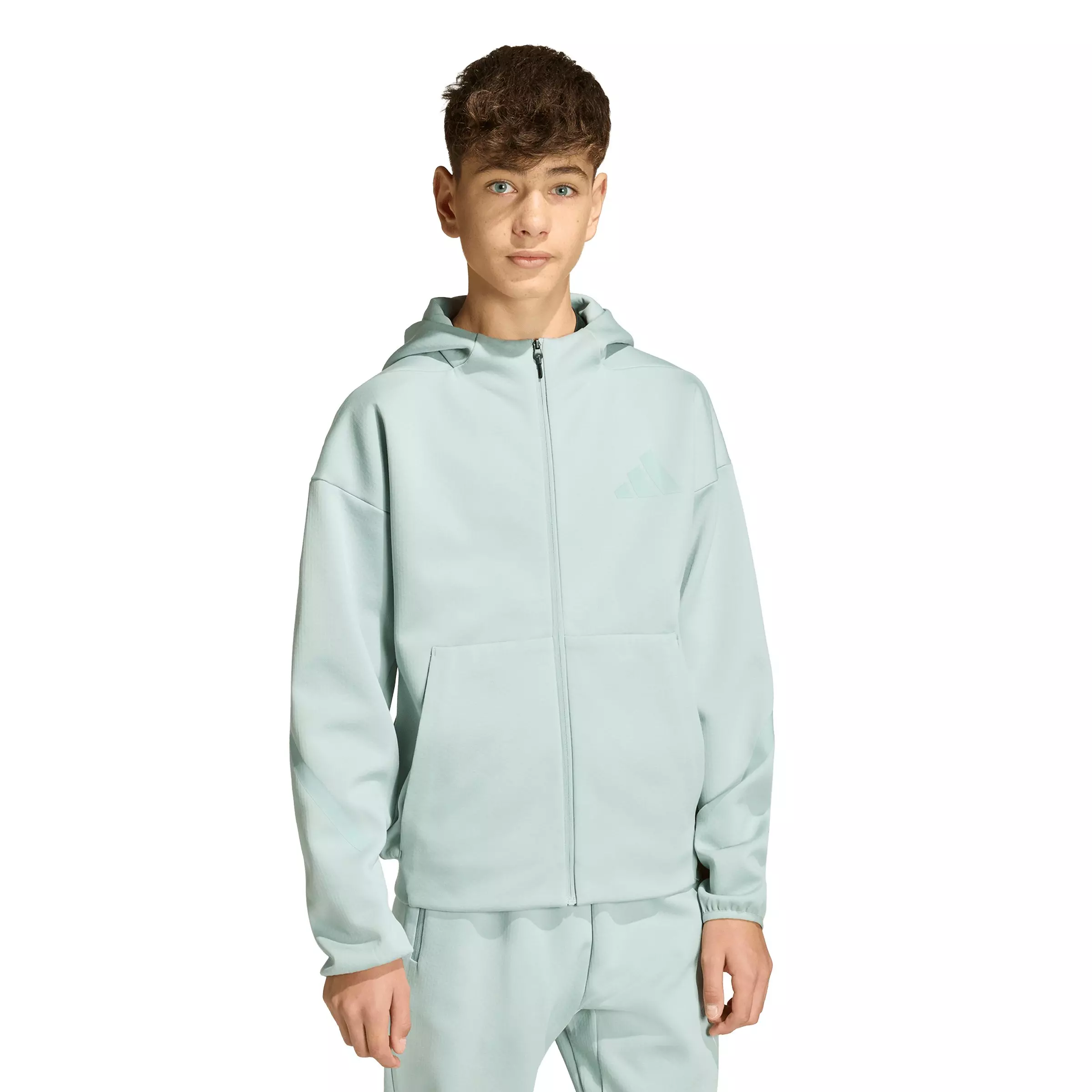 adidas Big Boys' Z.N.E. Full-Zip Hooded Track Jacket - Light Green - LIGHT GREEN
