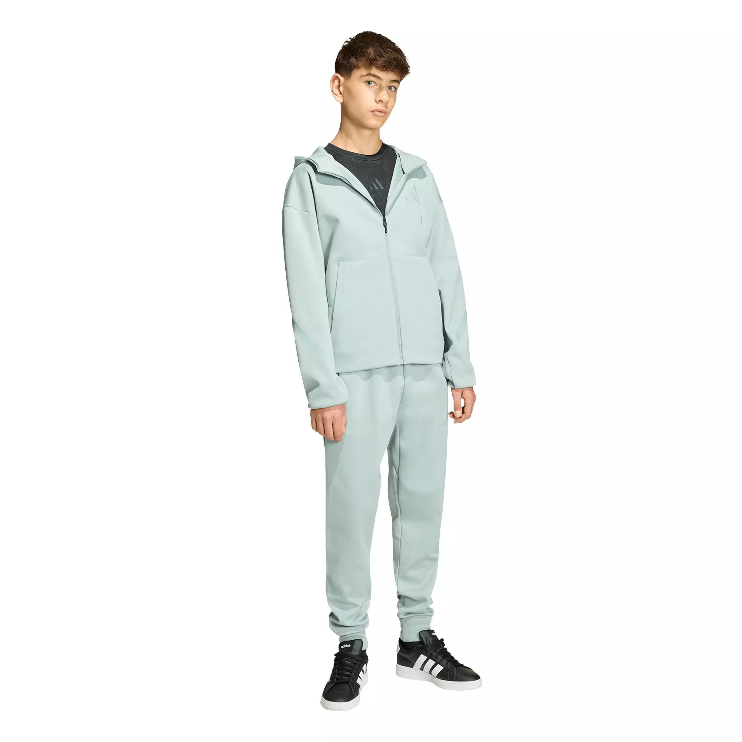 adidas Big Boys' Z.N.E. Full-Zip Hooded Track Jacket - Light Green - LIGHT GREEN