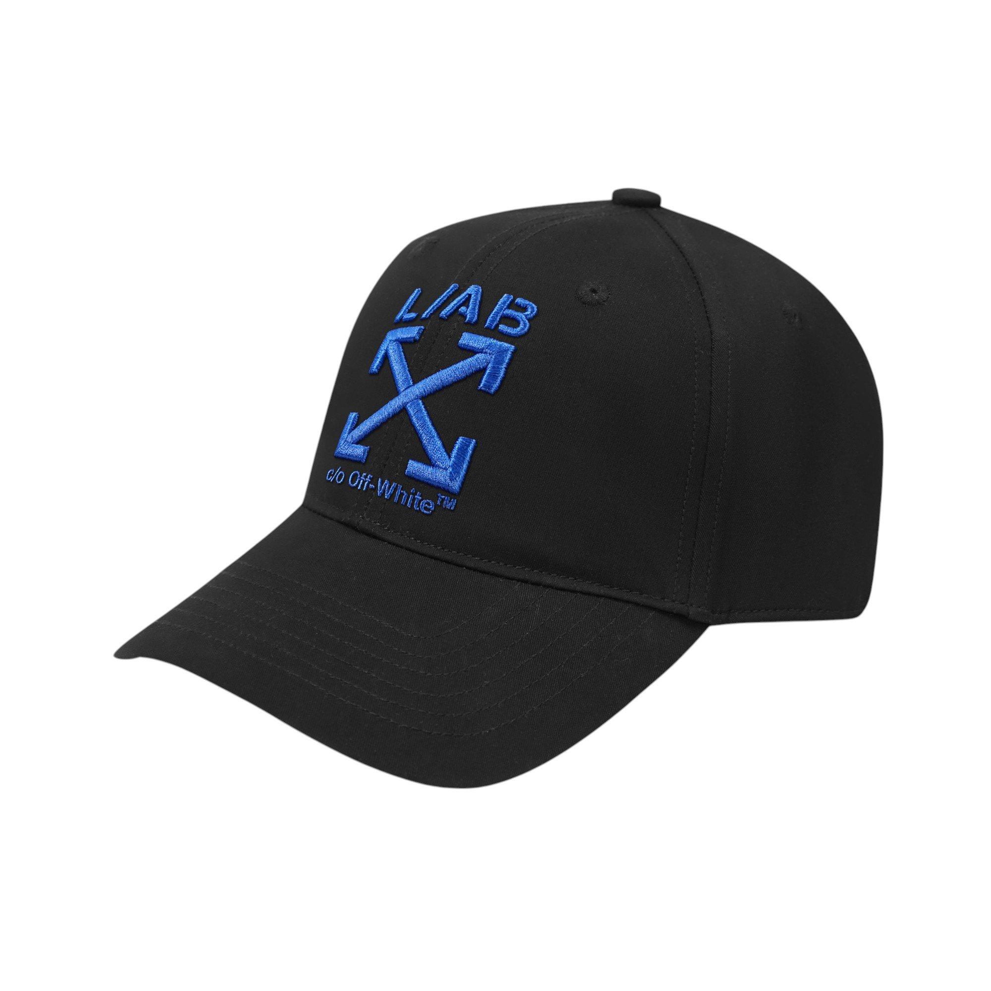 L/AB c/o Off-White Clamp Arrows Curved Brim Twill Hat - Black/Royal - BLACK/ROYAL