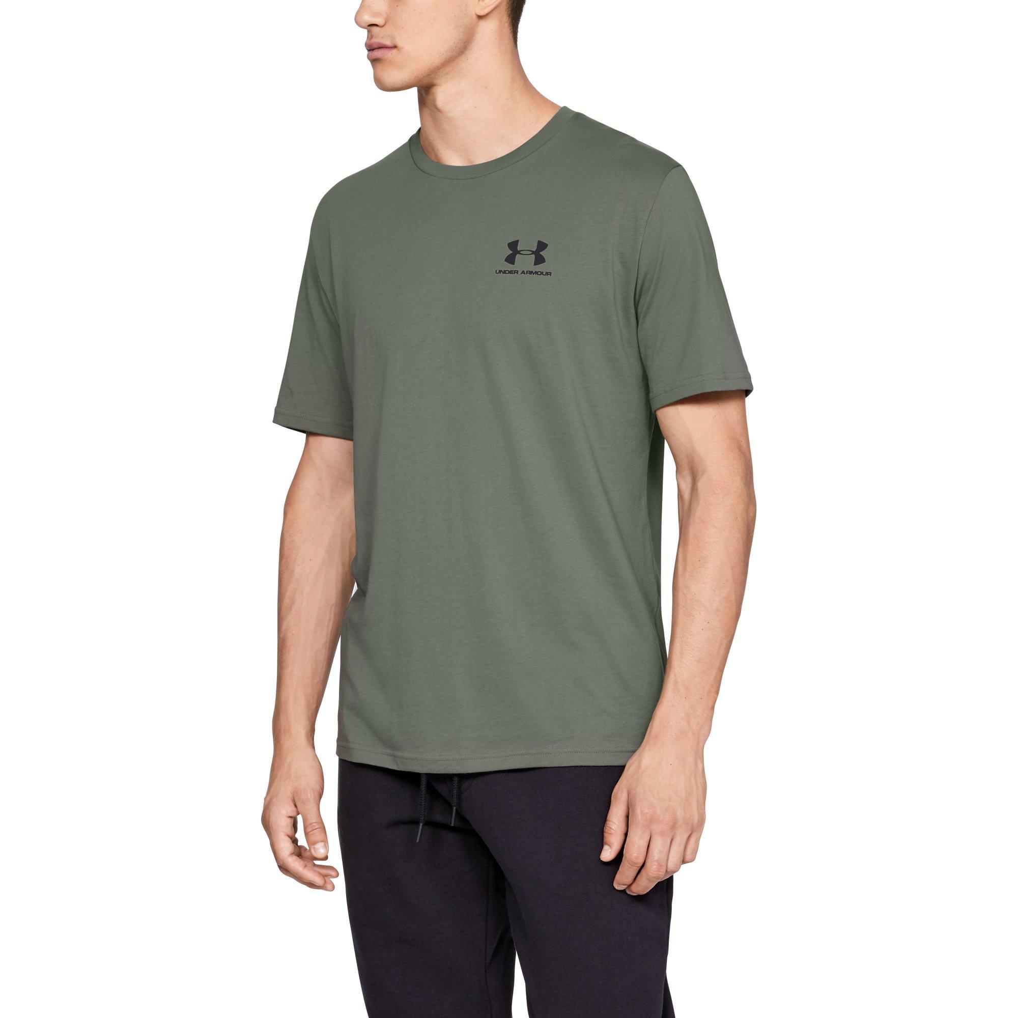 Under Armour Men's Sportstyle Left Chest T-Shirt - GREEN Thumbnail View 1