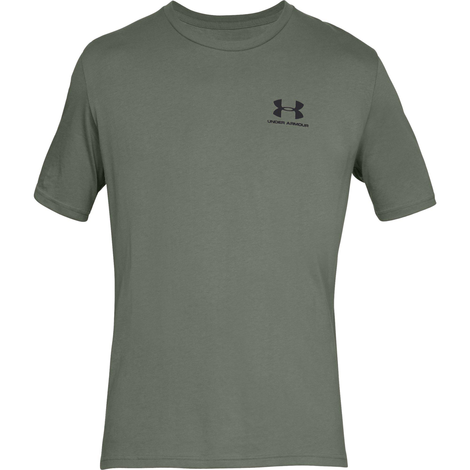 Under Armour Men's Sportstyle Left Chest T-Shirt - GREEN Thumbnail View 4