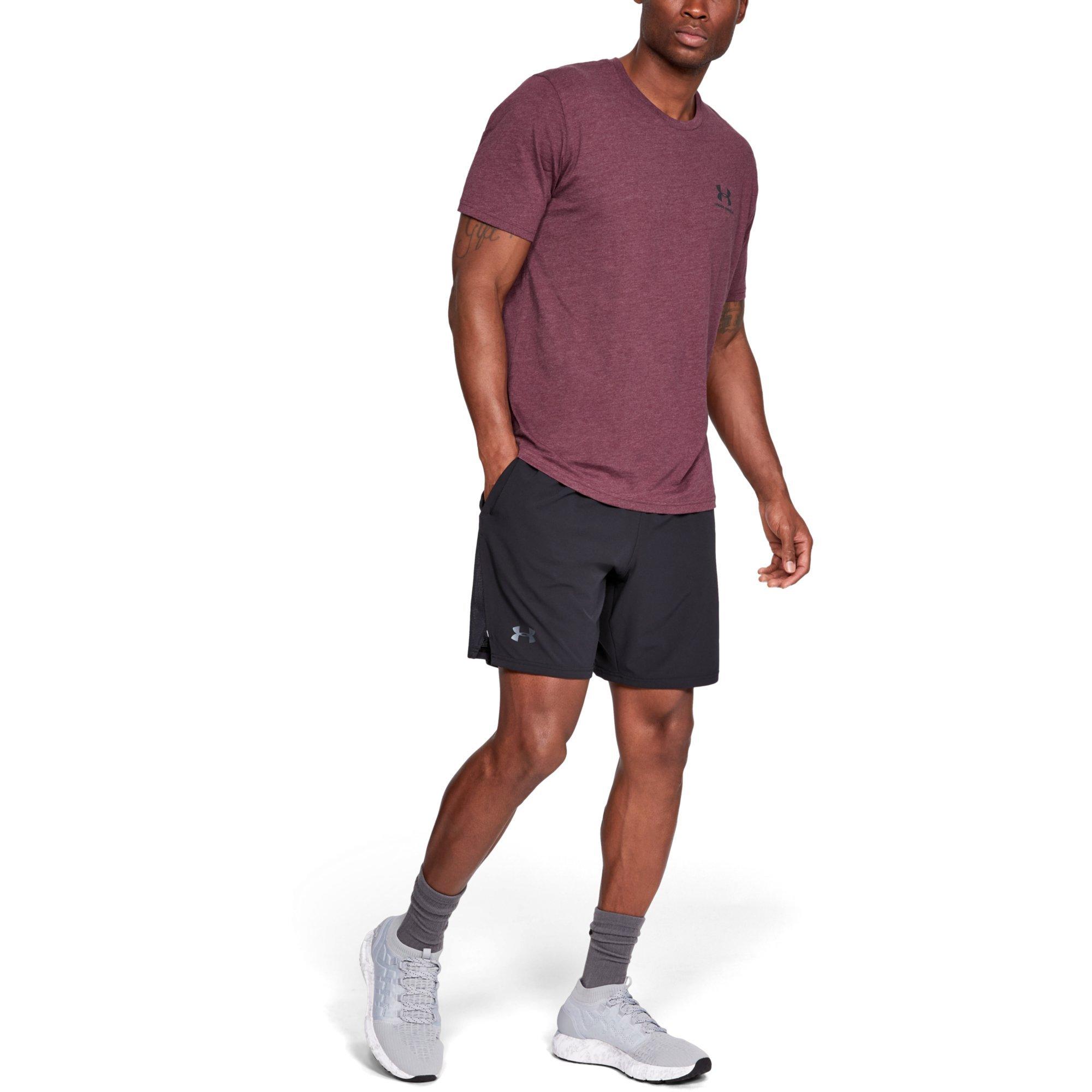 Under Armour Men's Sportstyle Left Chest T-Shirt - MAROON Thumbnail View 3