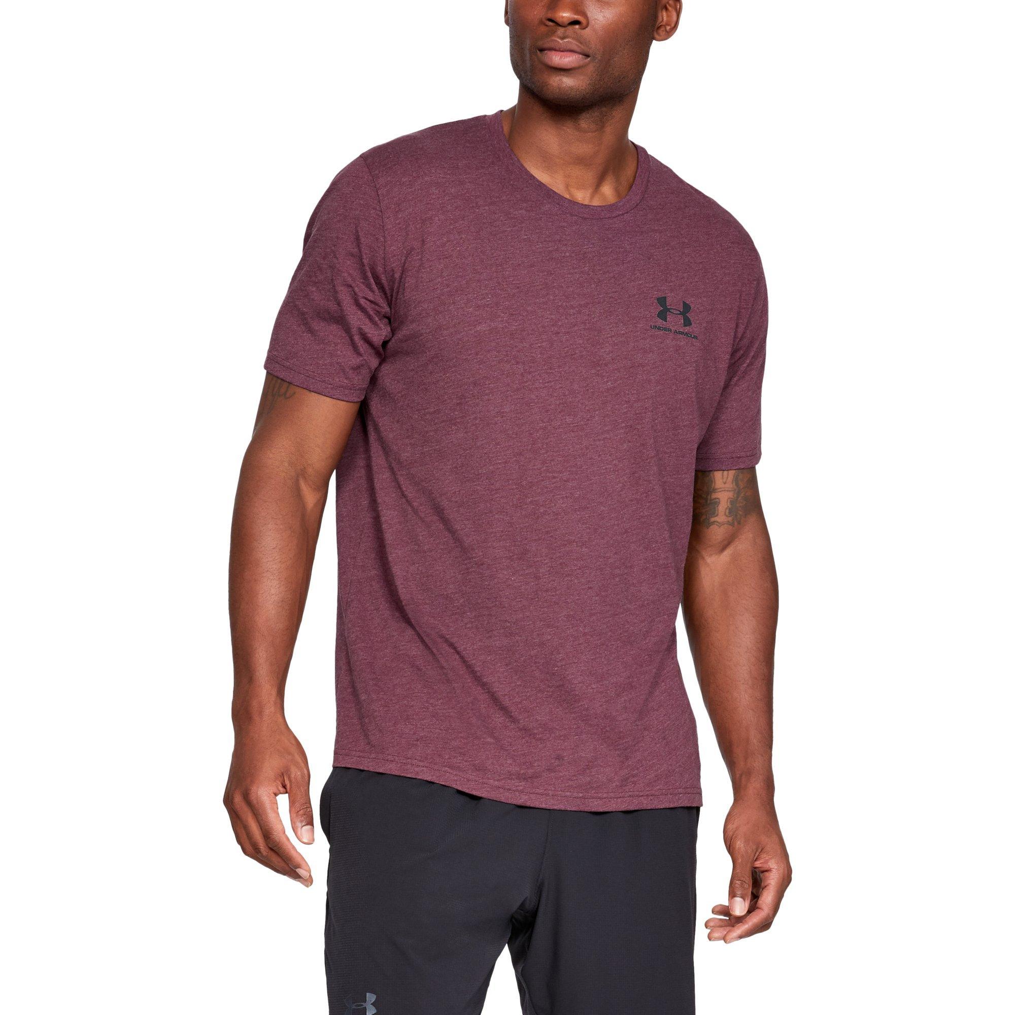 Under Armour Men's Sportstyle Left Chest T-Shirt - MAROON Thumbnail View 1