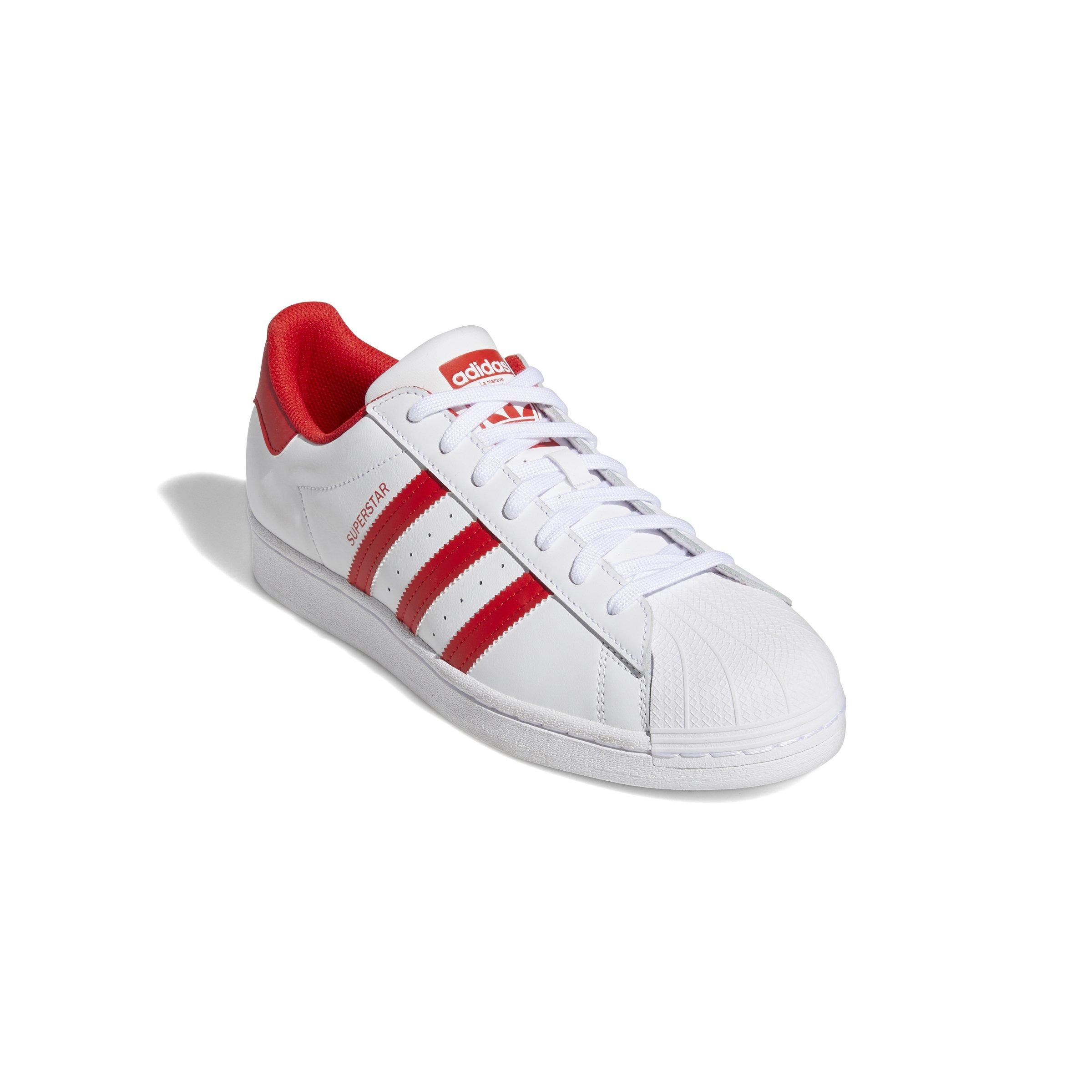 adidas Originals Superstar White/Vivid Red"