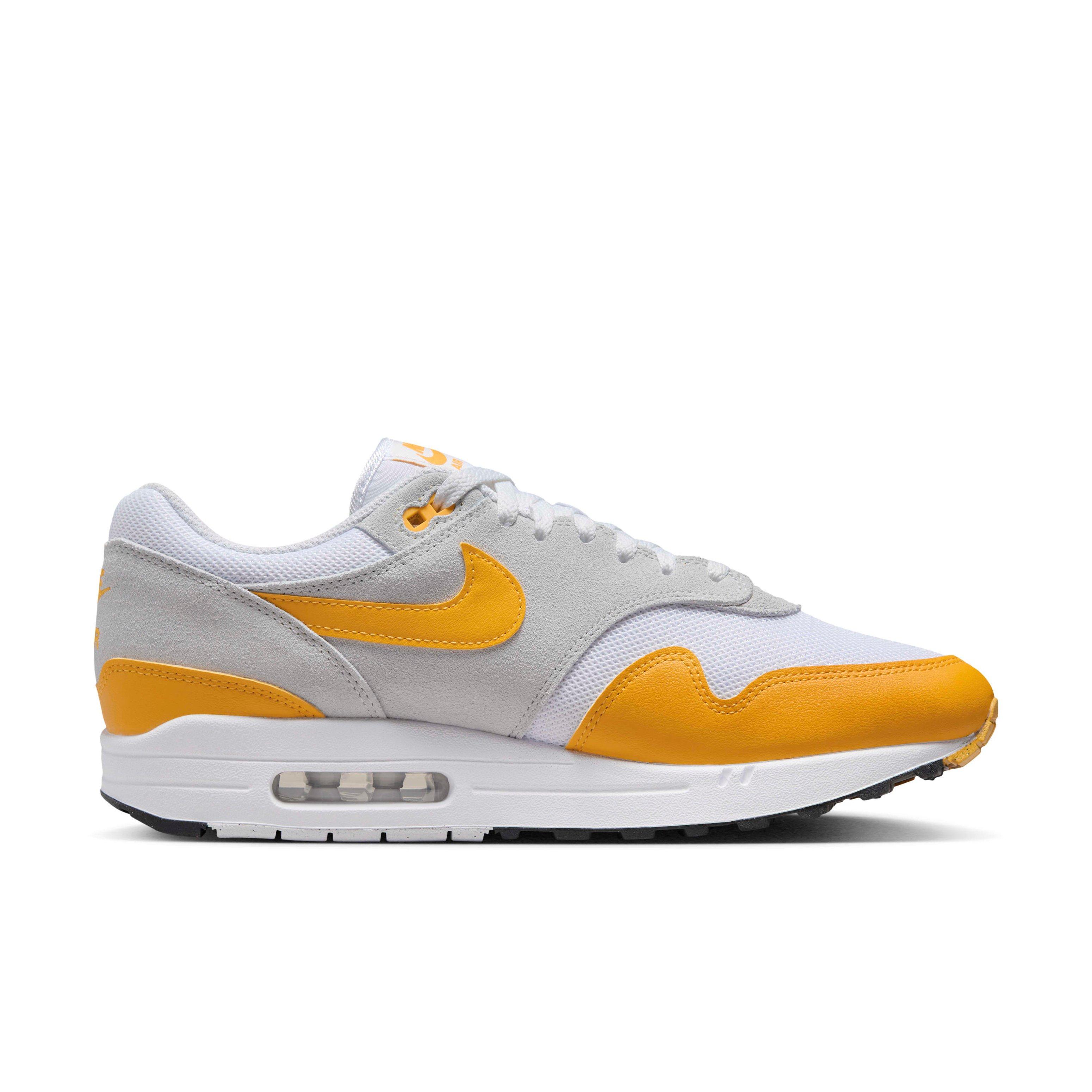 Nike Air Max 1 "White/Pure Platinum/Black/University Gold" Men's Shoe - WHITE/PLATINUM/BLACK/GOLD