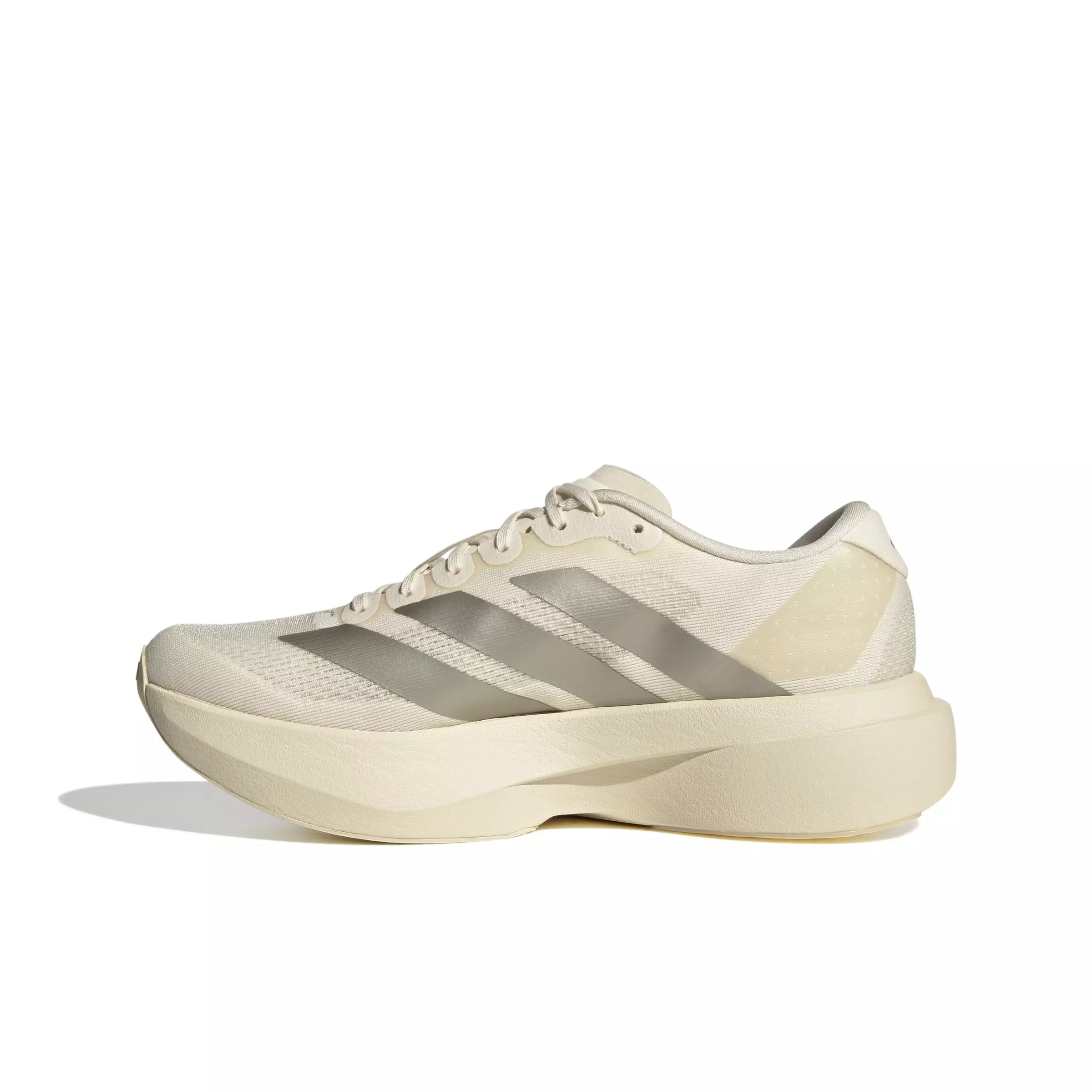 adidas Adizero EVO SL "Wonder White/Cyber Metallic/Warm Vanilla" Women's Running Shoe - WHITE/METALLIC/VANILLA