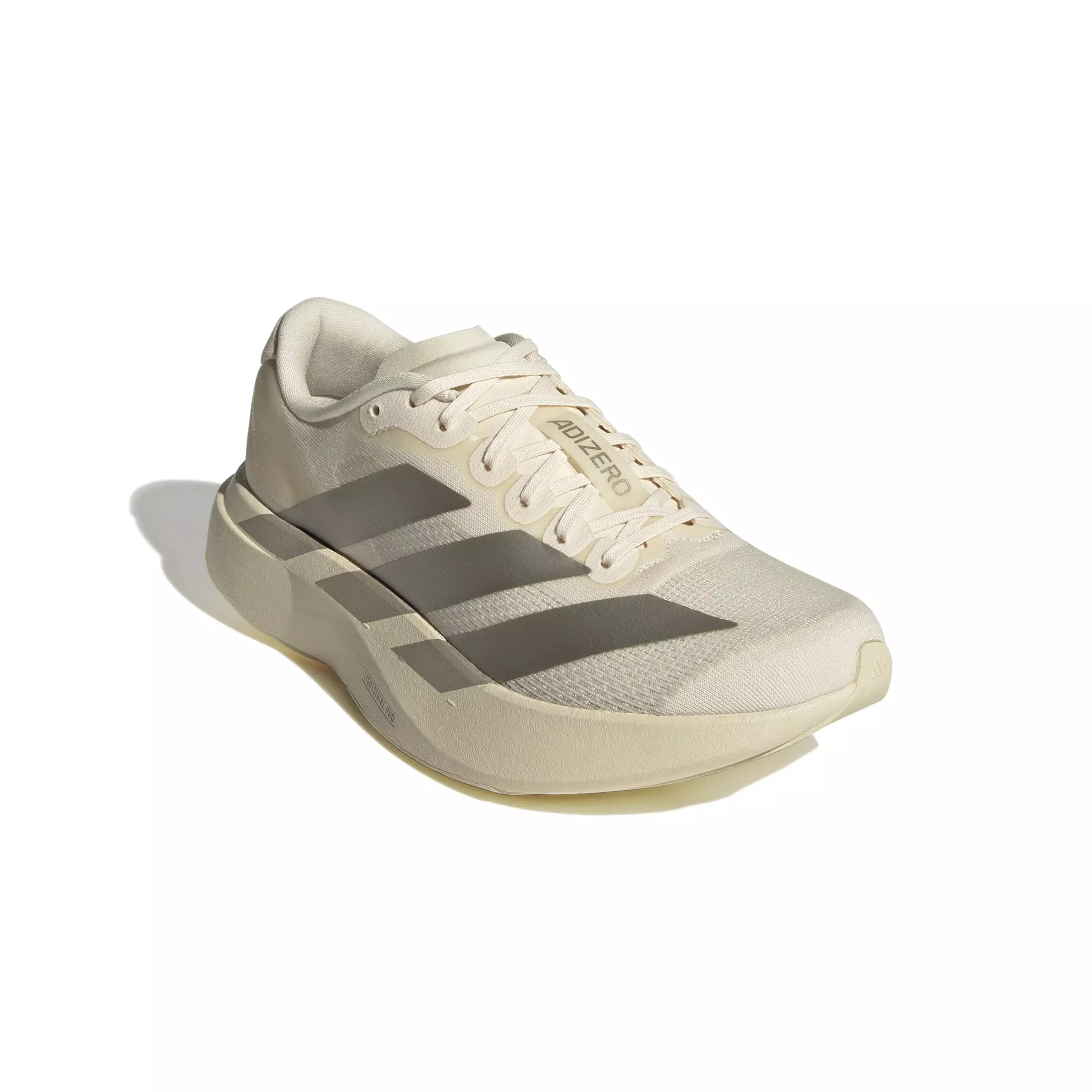 adidas Adizero EVO SL "Wonder White/Cyber Metallic/Warm Vanilla" Women's Running Shoe - WHITE/METALLIC/VANILLA